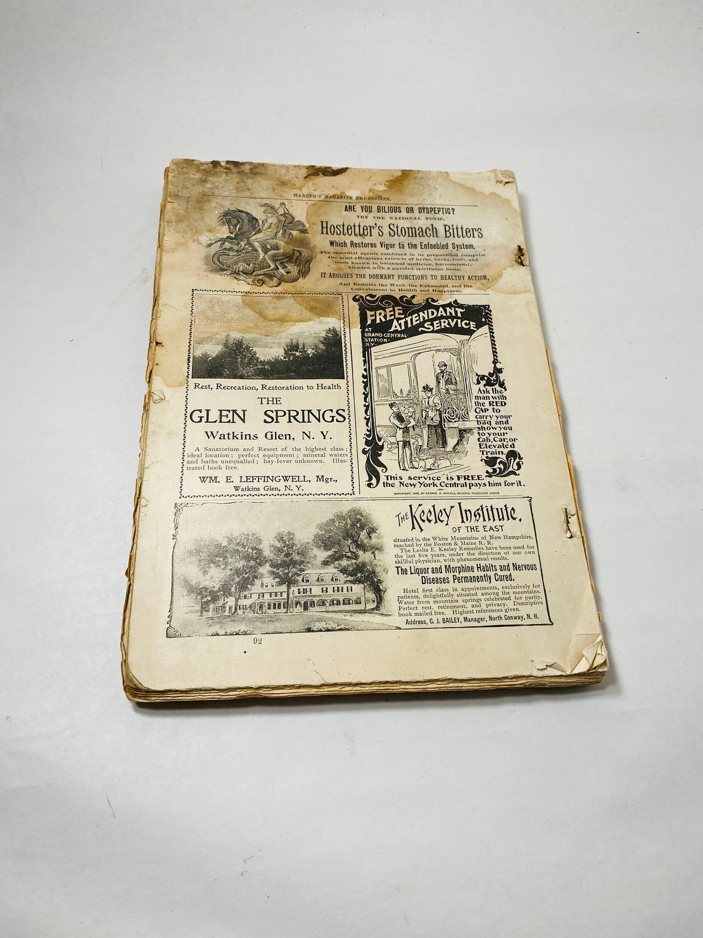 1897 Harper's New Monthly Magazine Antique No 569 Post Civil War Kentuckians Autumn Leaves