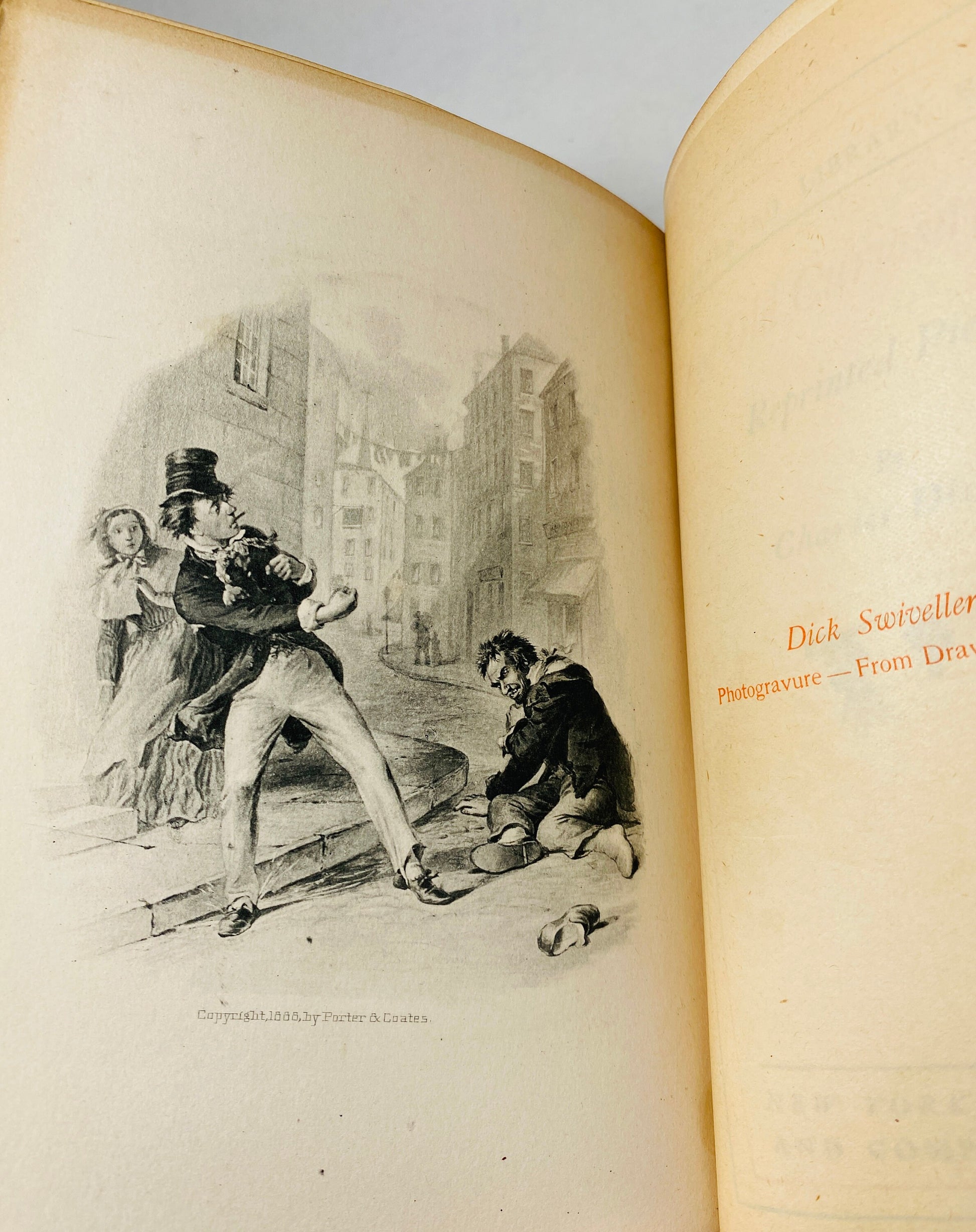 The Old Curiosity Shop vintage book by Charles Dickens circa 1912. Master Humphrey's Clock. Barnaby Rudge.