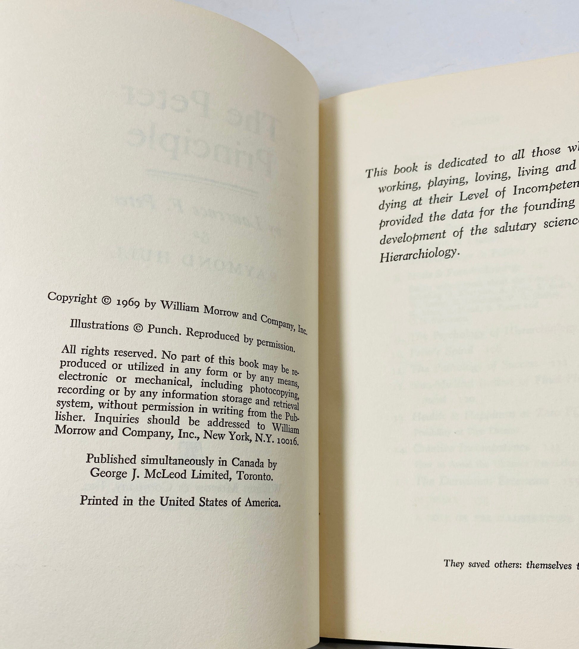 Why Things Always Go Wrong Peter Principle vintage book circa 1969 by Laurence Peter Management Theory Satire