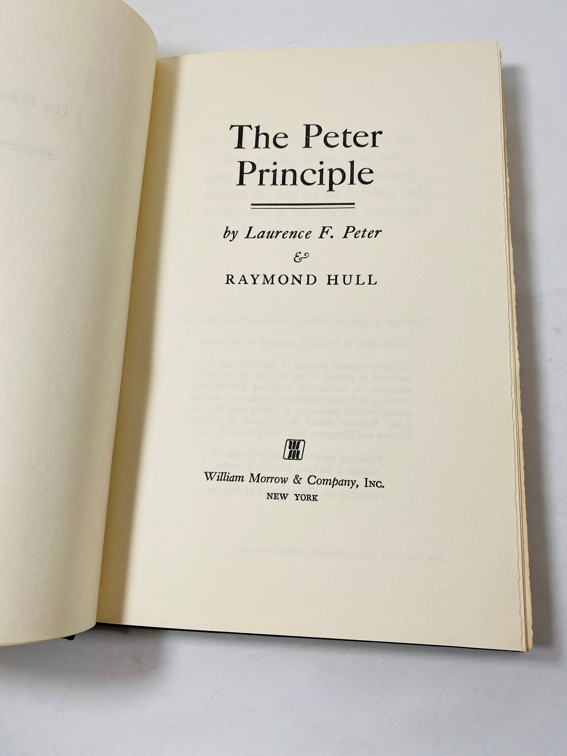 Why Things Always Go Wrong Peter Principle vintage book circa 1969 by Laurence Peter Management Theory Satire