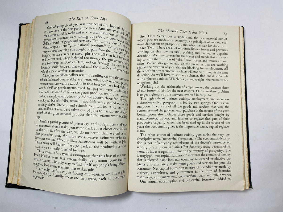Rest of Your Life vintage book by Leo Cherne Communist Class Struggle economics socialism and democracy.