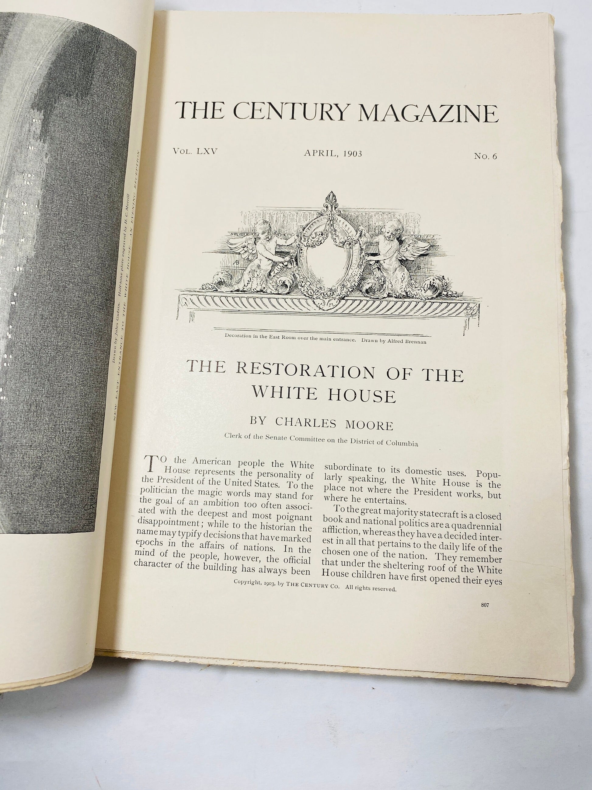 Restored White House 1903 antique Century Illustrated Magazine vintage Prologue of the American Revolution