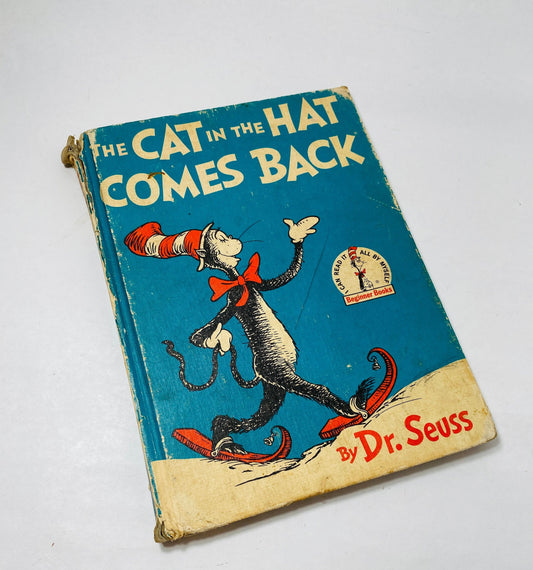 Dr Seuss Cat in the Hat Comes Back Vintage EARLY PRINTING collectible book pictoral boards circa 1958. Children's reading