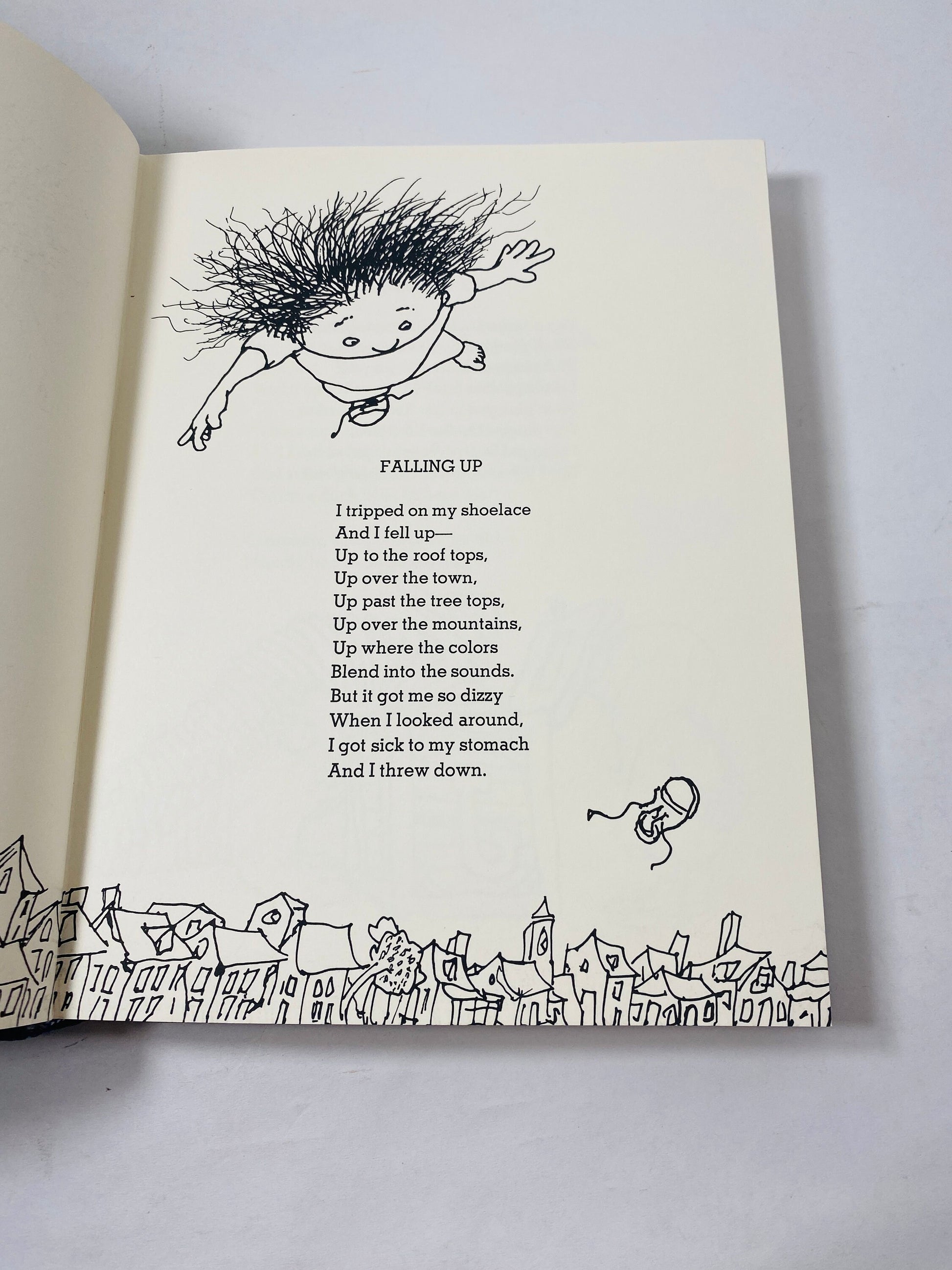 Falling Up by Shel Silverstein Early printing vintage book circa 1996. Beautiful collection of poems for children. Gift. Collector