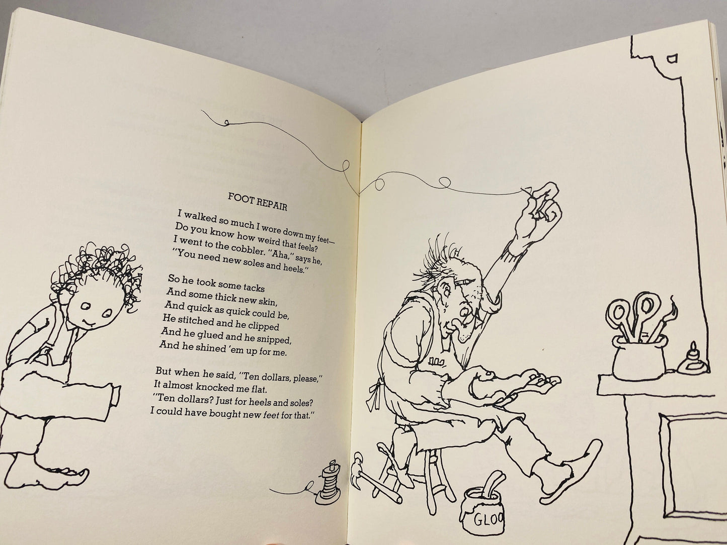 Falling Up by Shel Silverstein Early printing vintage book circa 1996. Beautiful collection of poems for children. Gift. Collector