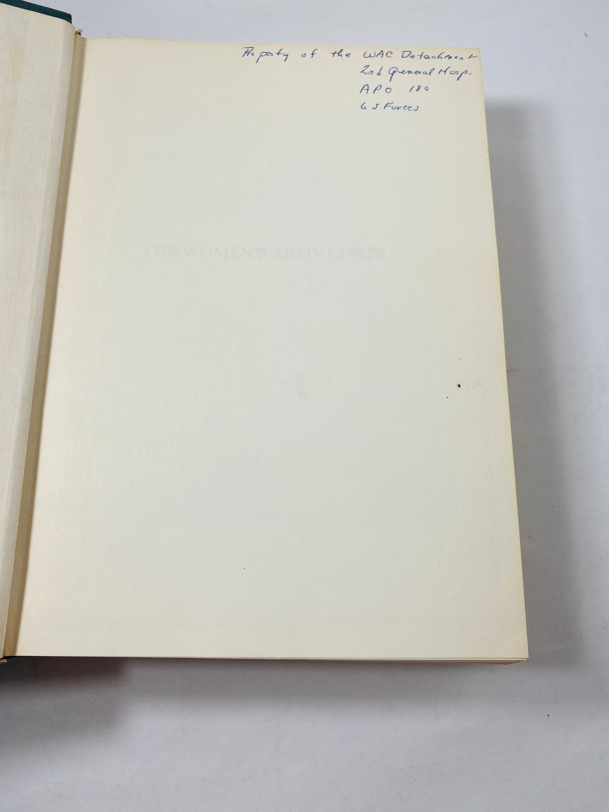 WAAC The Woman's Story of the War Women's Auxiliary Army Corps FIRST edition vintage book circa 1953 World War 2 WWII Orlando Ward Treadwell