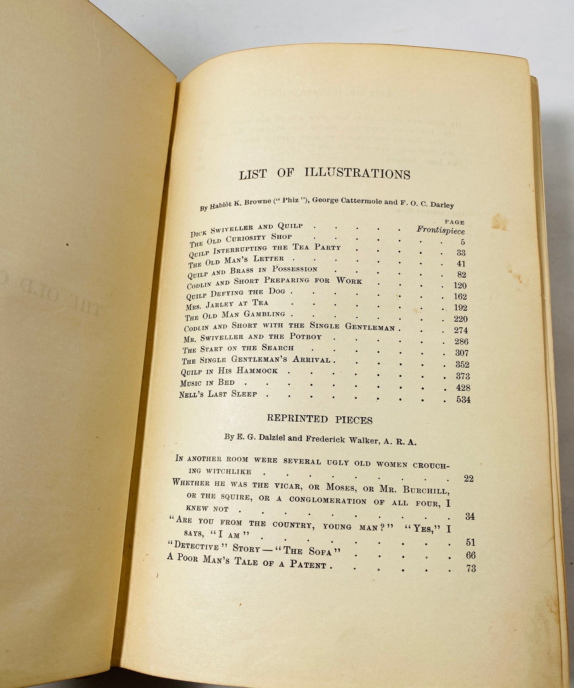 The Old Curiosity Shop vintage book by Charles Dickens circa 1912. Master Humphrey's Clock. Barnaby Rudge.