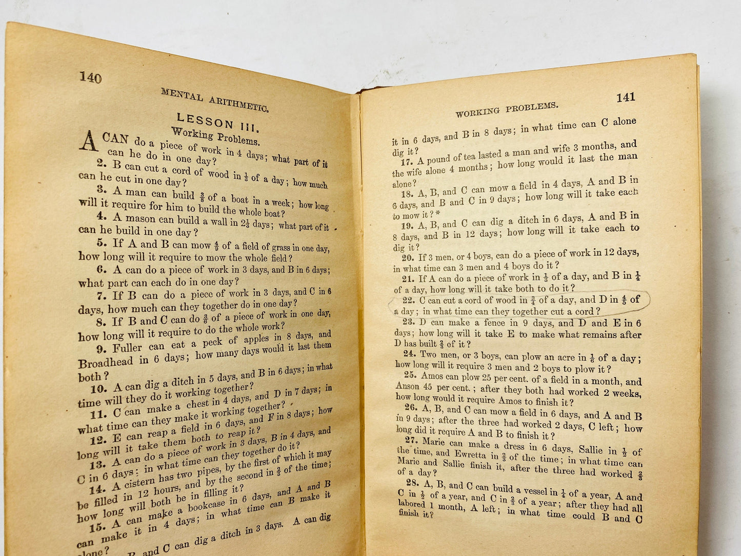 Vintage primary school arithmetic textbook Edward Brooks circa 1923 Elementary school math book decor Academic Depression era Prop staging