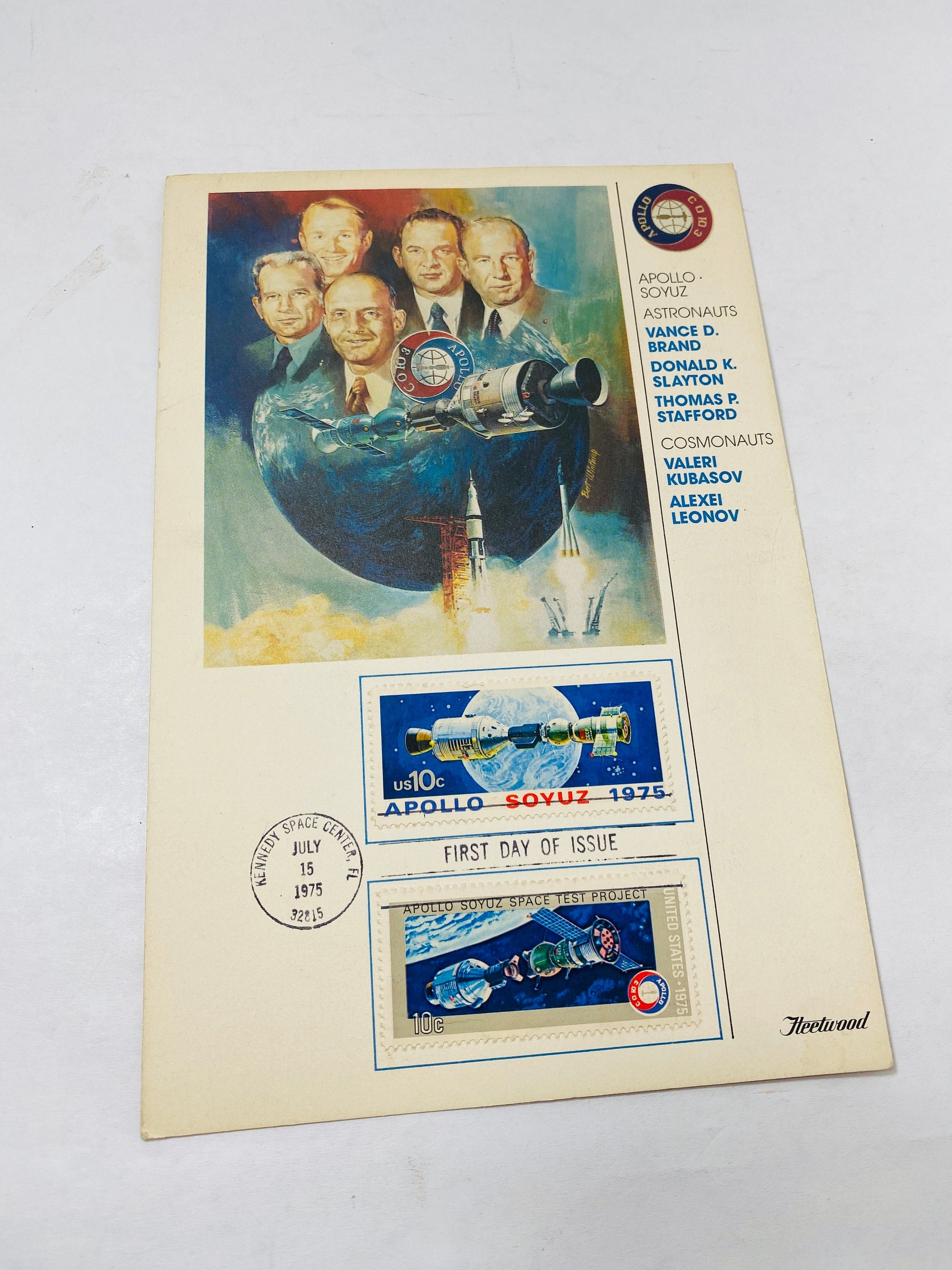 1975 Apollo Soyuz Stamps First Day of Issue Tom Stafford Alexei Leonov NASA space moon Collectible gift decor