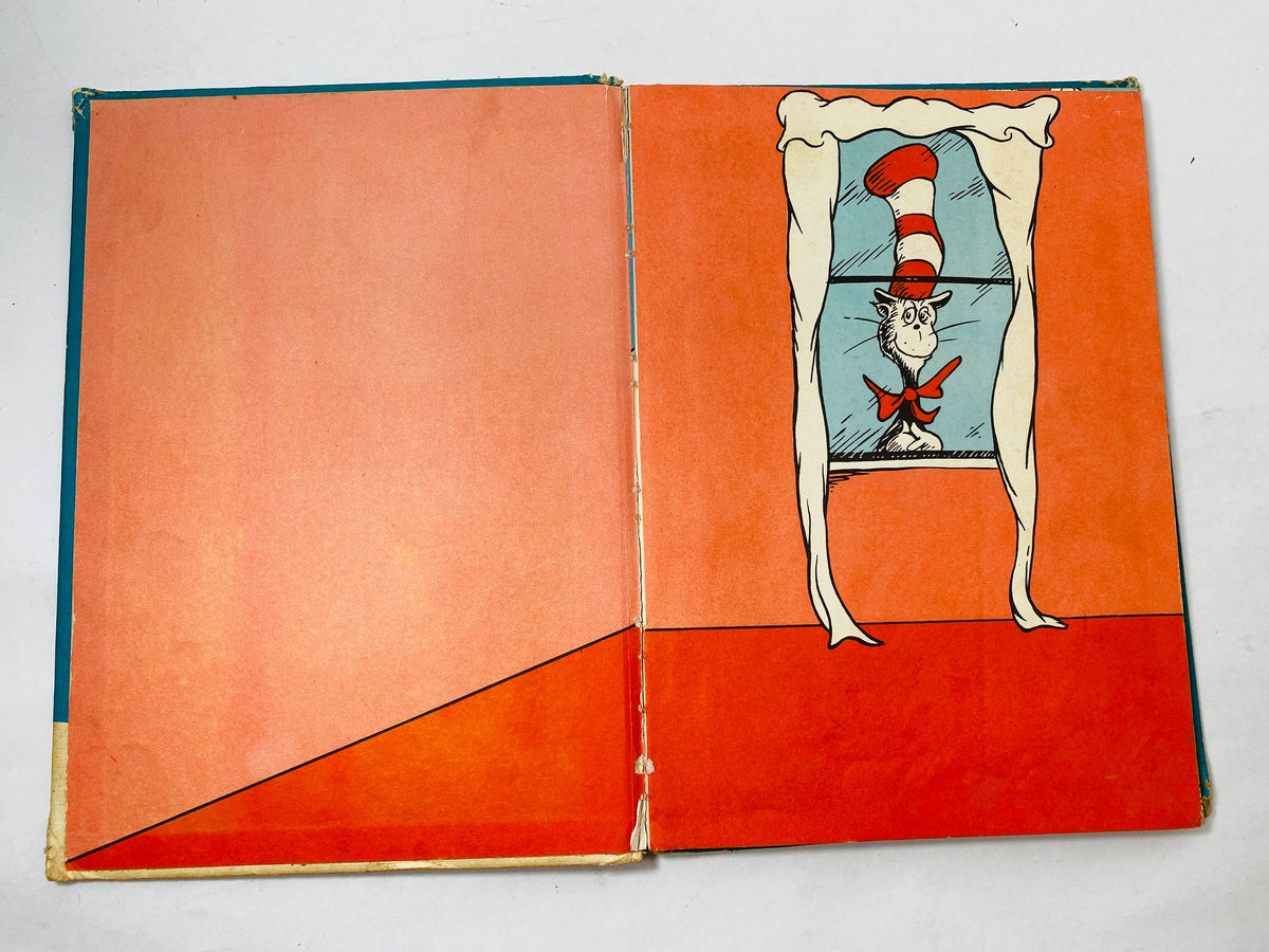 Dr Seuss Cat in the Hat Comes Back Vintage EARLY PRINTING collectible book pictoral boards circa 1958. Children's reading