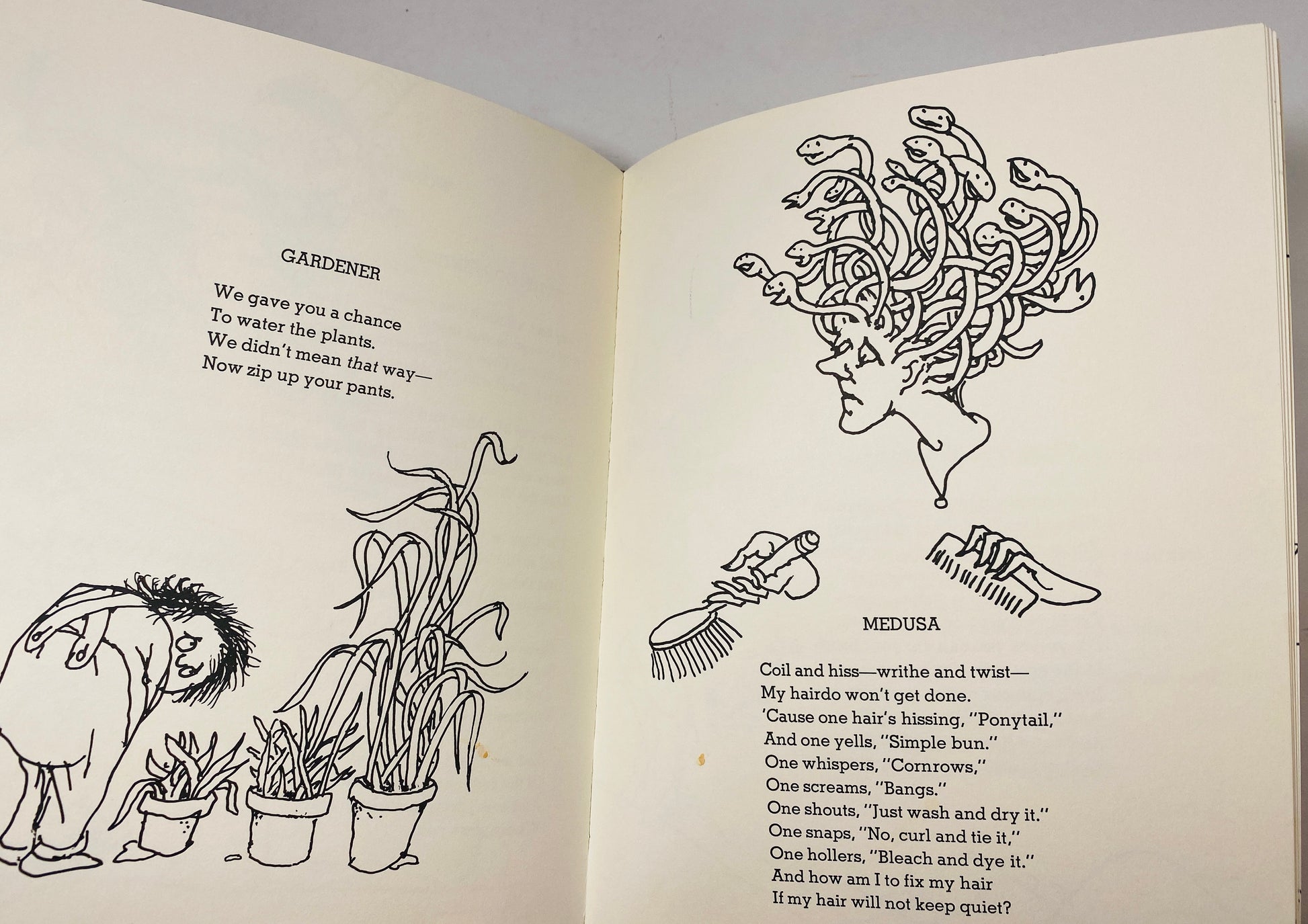 Falling Up by Shel Silverstein Early printing vintage book circa 1996. Beautiful collection of poems for children. Gift. Collector