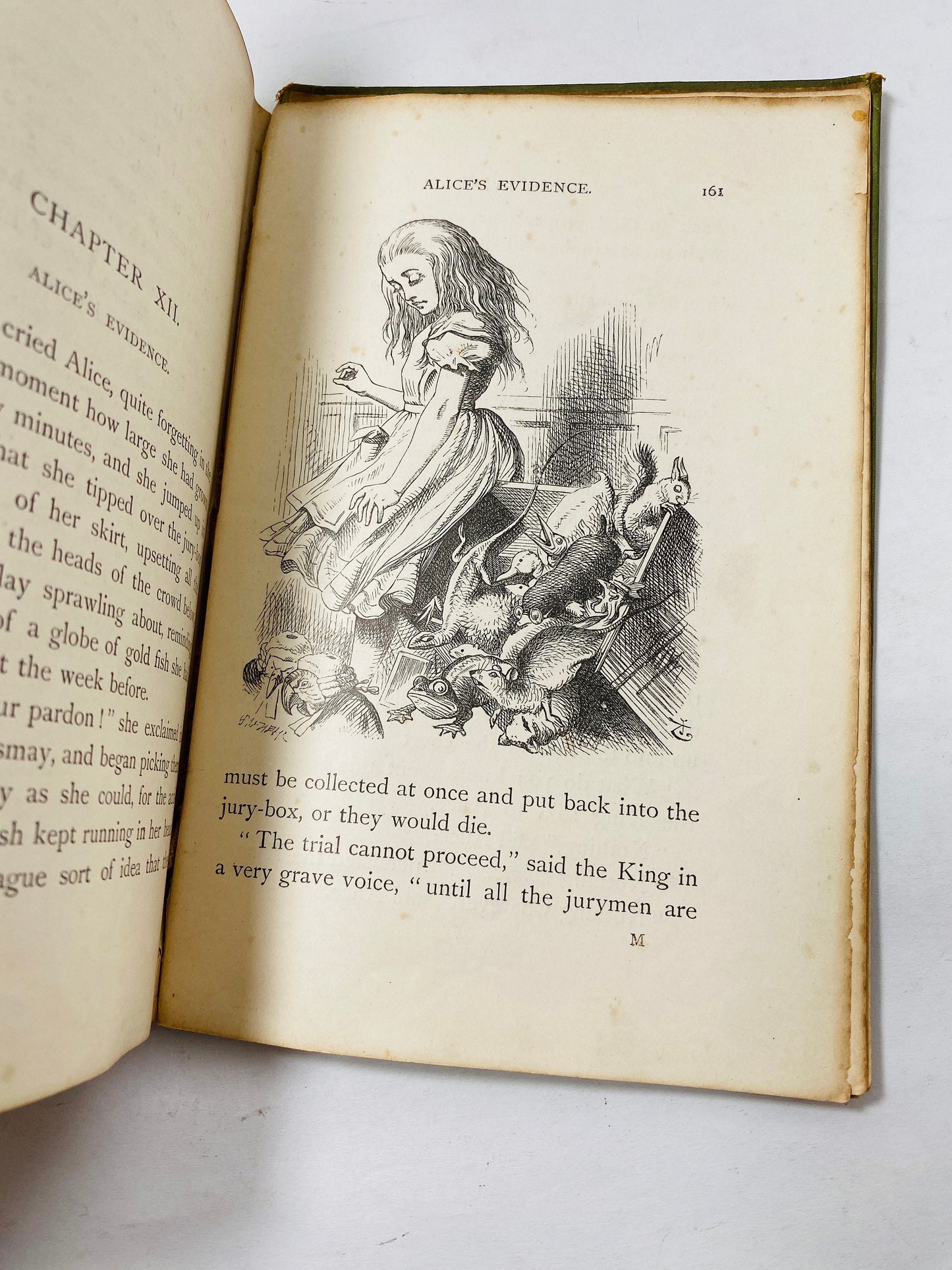 1898 RARE Alice's Adventures in Wonderland Lewis Carroll FIRST Edition 72,000th printing Tenniel Color Frontis