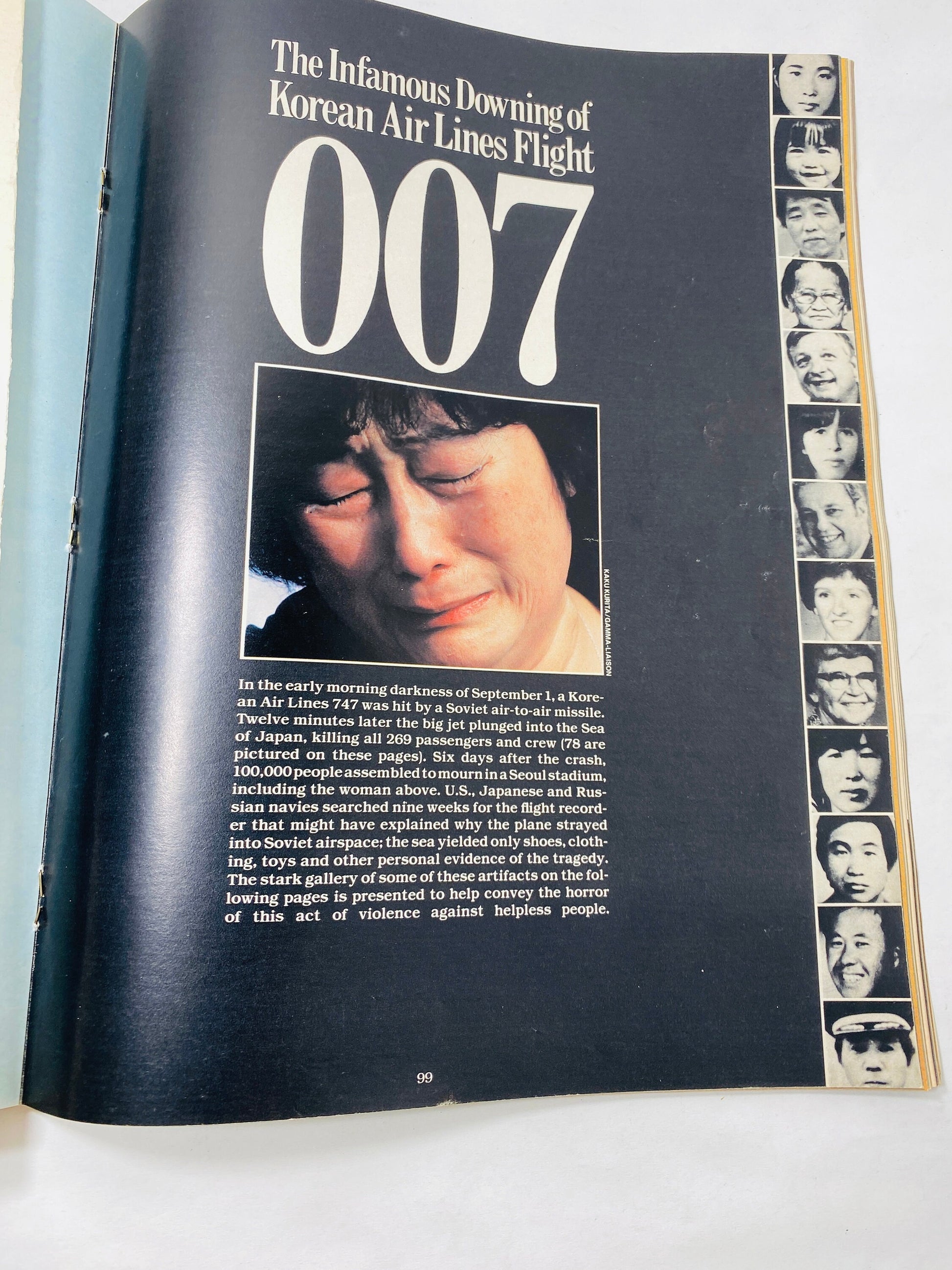 Vintage Life magazine 1983 featuring AIDS patients, Korean Air lines Flight 007, Michael Crichton & Computer Crime story Moustrap and stars