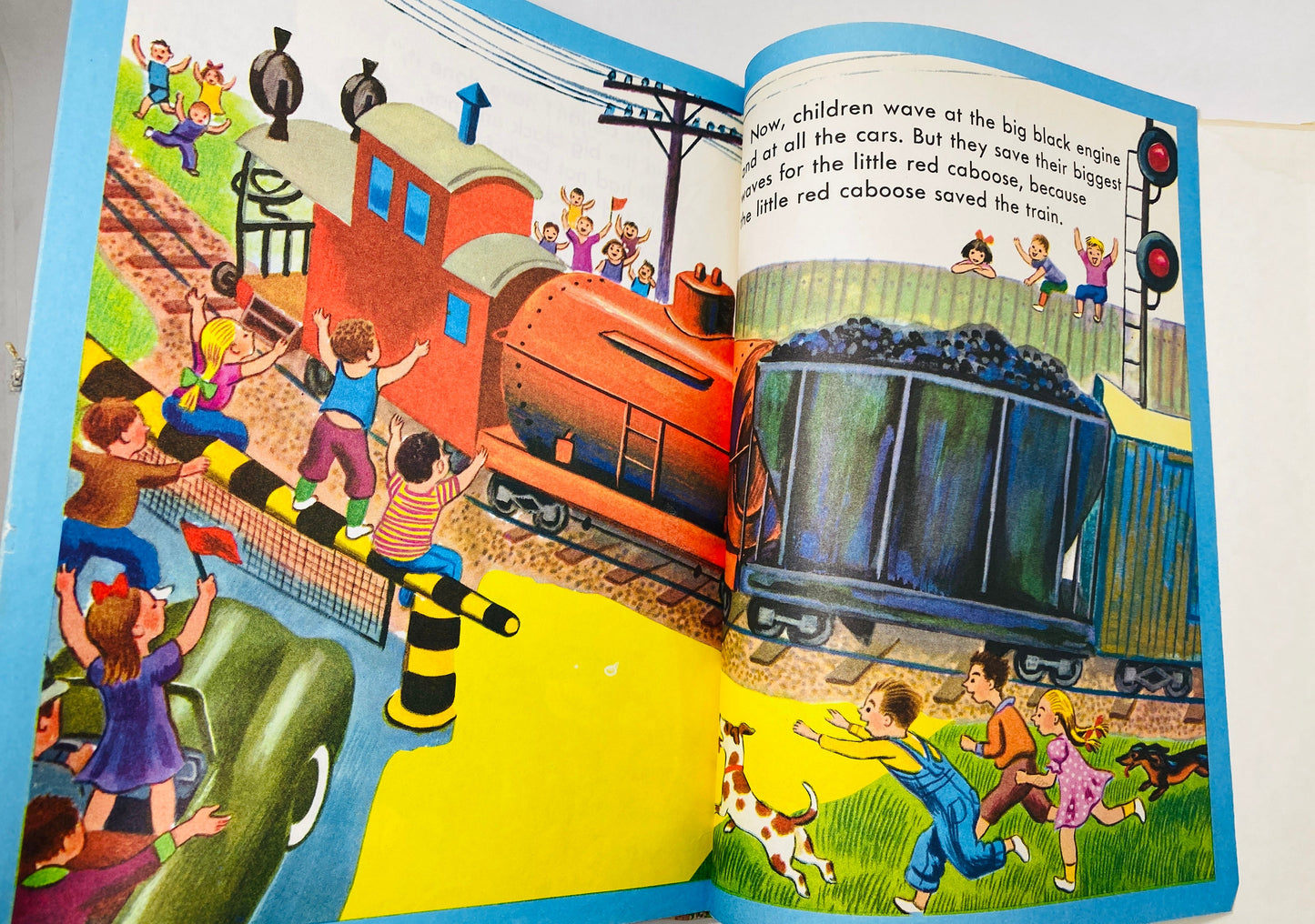 1978 Little Red Caboose LARGE vintage children's book by Tibor Gergely Little Golden Book