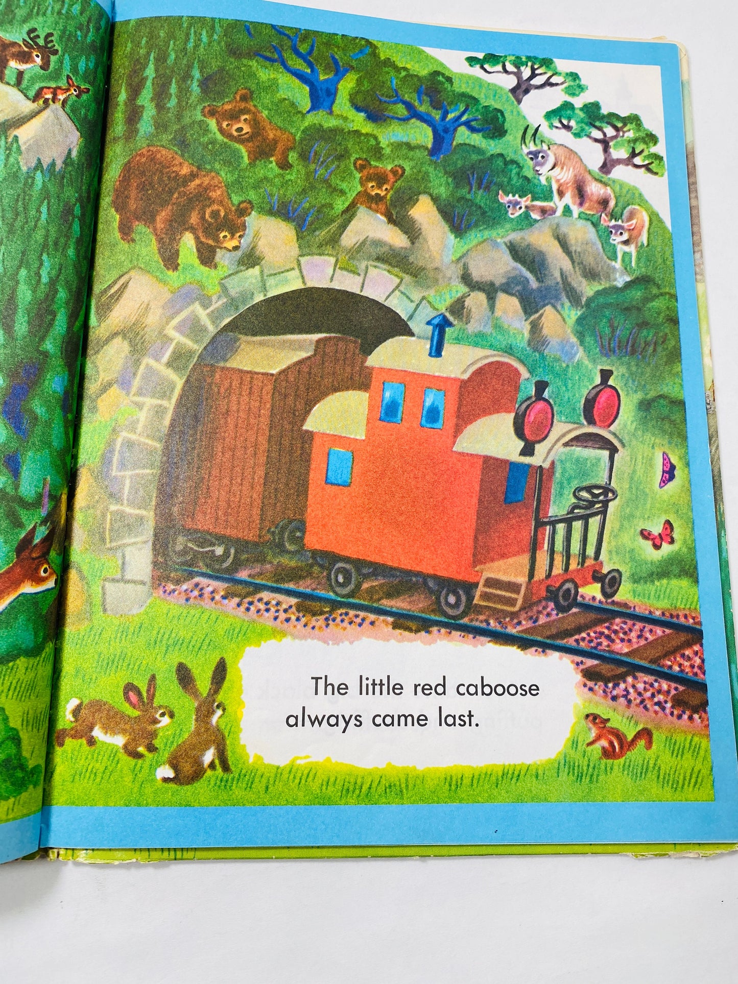 1978 Little Red Caboose LARGE vintage children's book by Tibor Gergely Little Golden Book