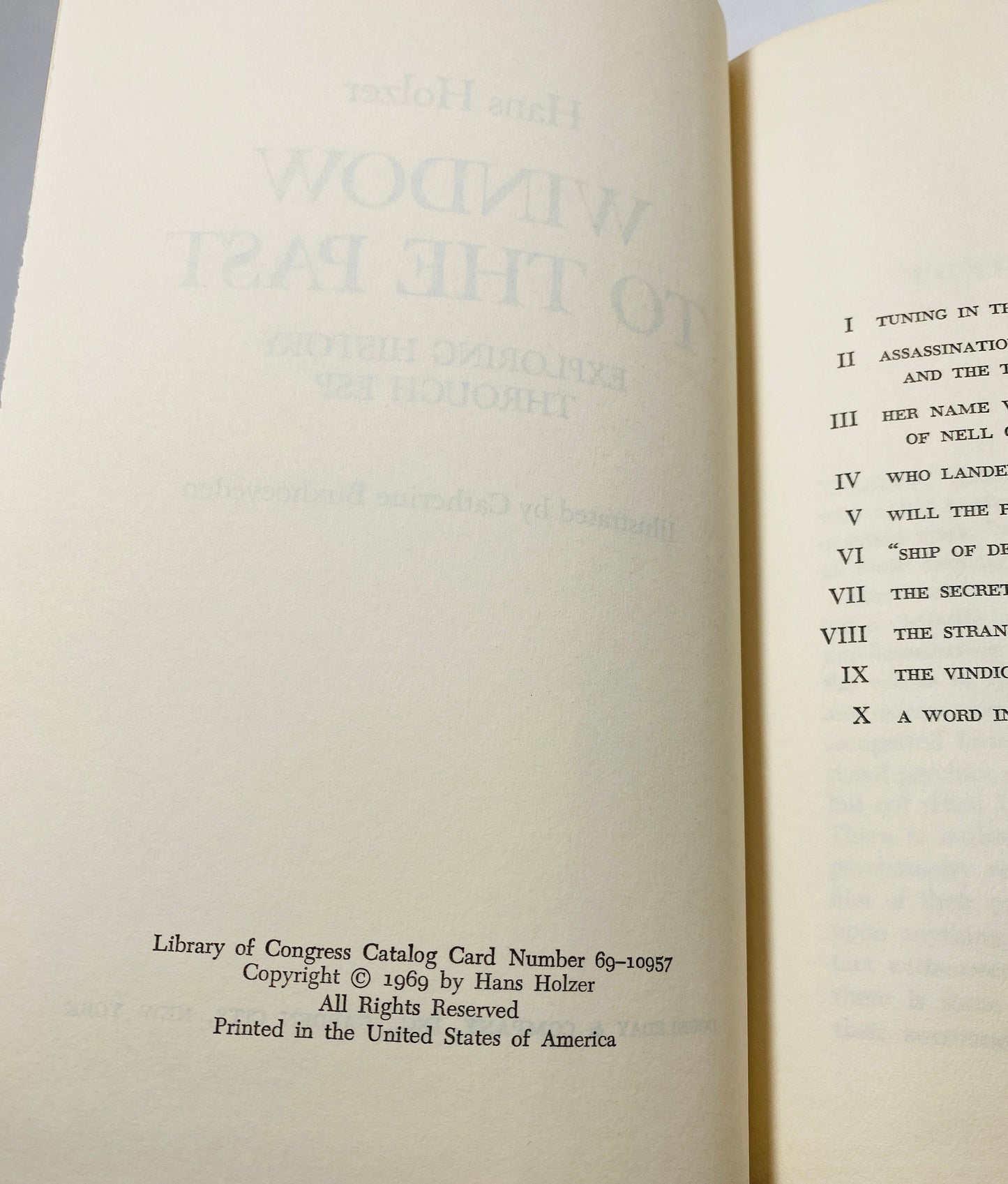 1969 Occult ESP Window to the Past vintage book by Hans Holzer History parapsychology spiritualism mediums psychics and the other side