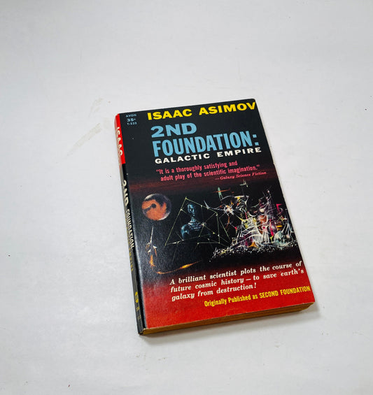 Second Foundation by Issac Asimov Vintage Avon paperback book circa 1953 science fiction Scifi Seldon Plan and mutant growth