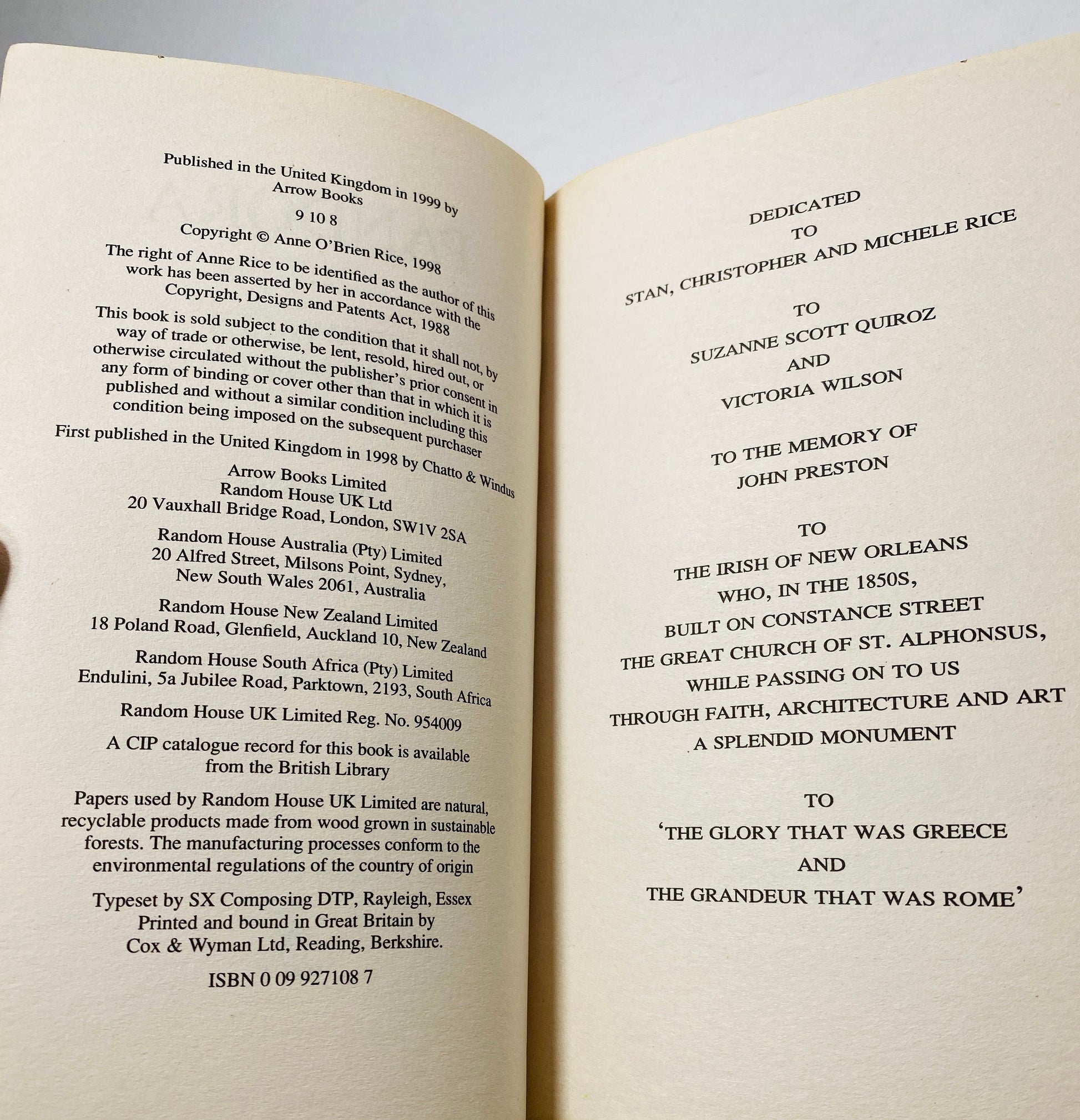 Lasher Taltos Pandors by Anne Rice Vintage paperback circa 1998 Vampire horror. Black book decor. Lestat Collectible gift