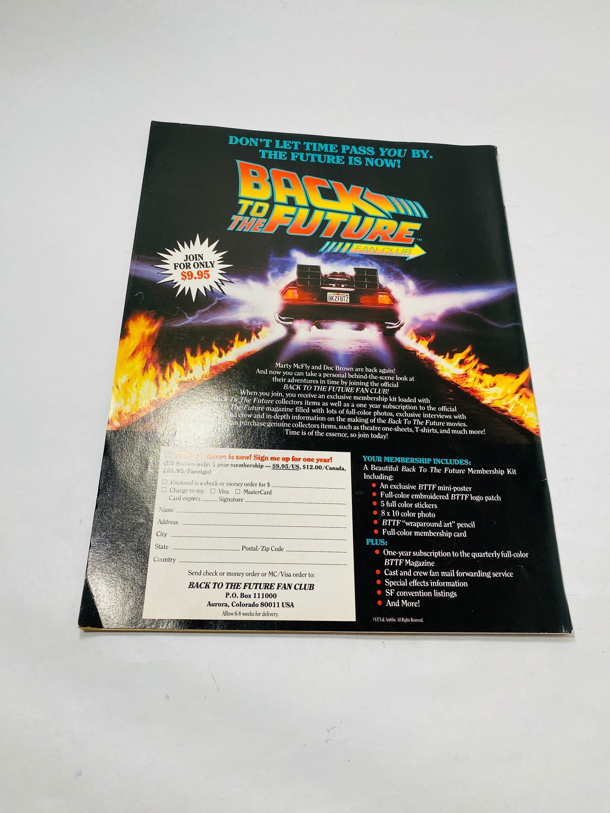 1990 Back to the Future Star Trek Marty & Doc vintage magazine Starlog scifi movie photos stories decor college bedroom posters