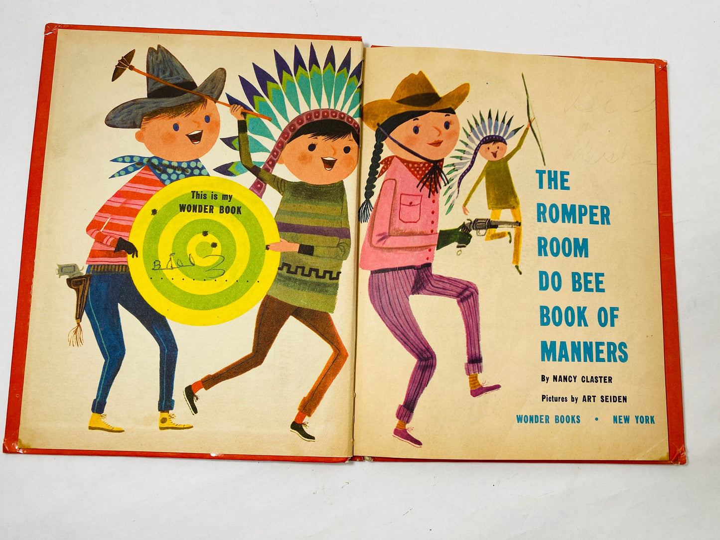 1957 Romper Room Book of Manners Vintage Wonder book by Nancy Claster Children's story illustrated by Art Seiden