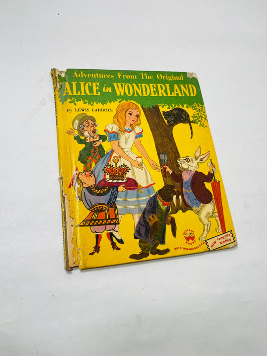 Alice in Wonderland Book vintage Wonder Book illustrated by Laszlo Matulay circa 1951. Lewis Carroll FIRST EDITION