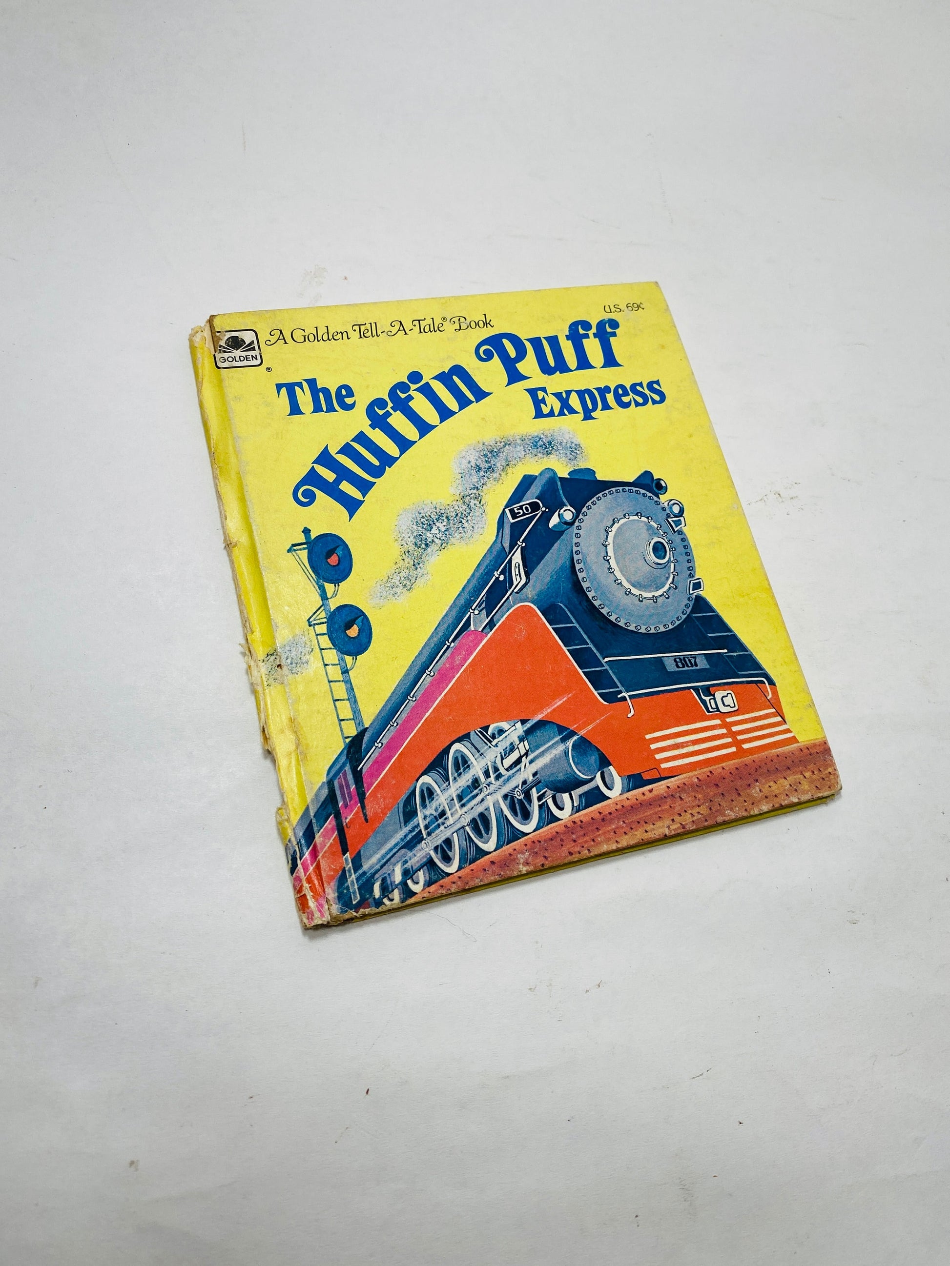 1974 Huffin Puff Express Vintage Whitman Tell-a-Tale Little Golden Children's train book. Christmas Stocking Stuffer gift.