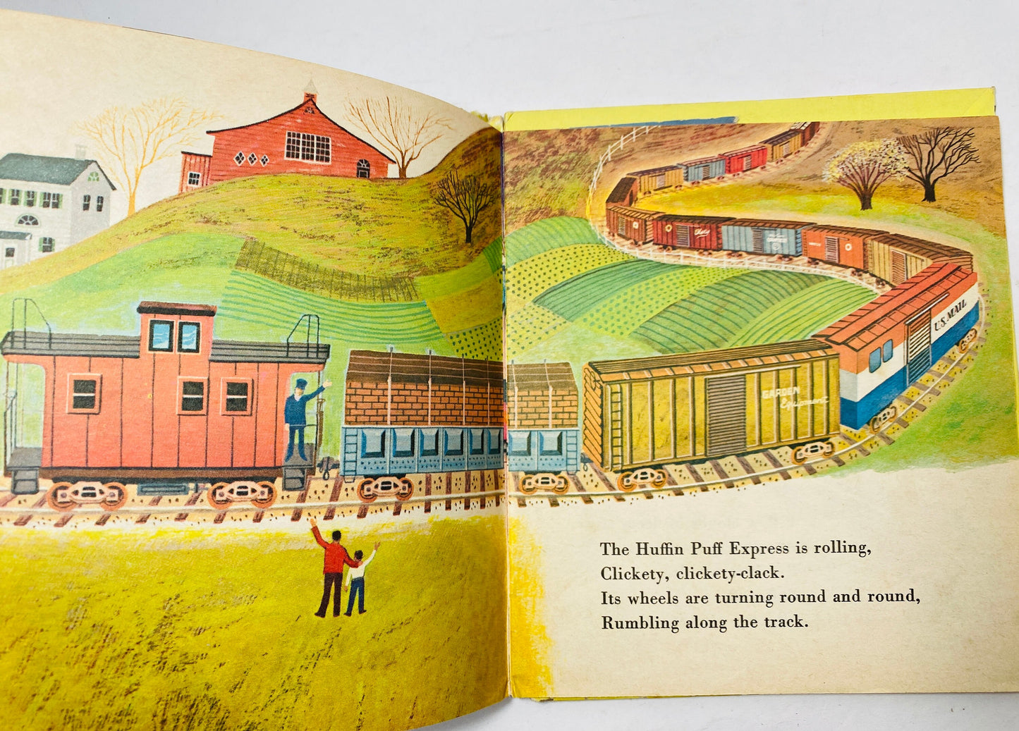 1974 Huffin Puff Express Vintage Whitman Tell-a-Tale Little Golden Children's train book. Christmas Stocking Stuffer gift.