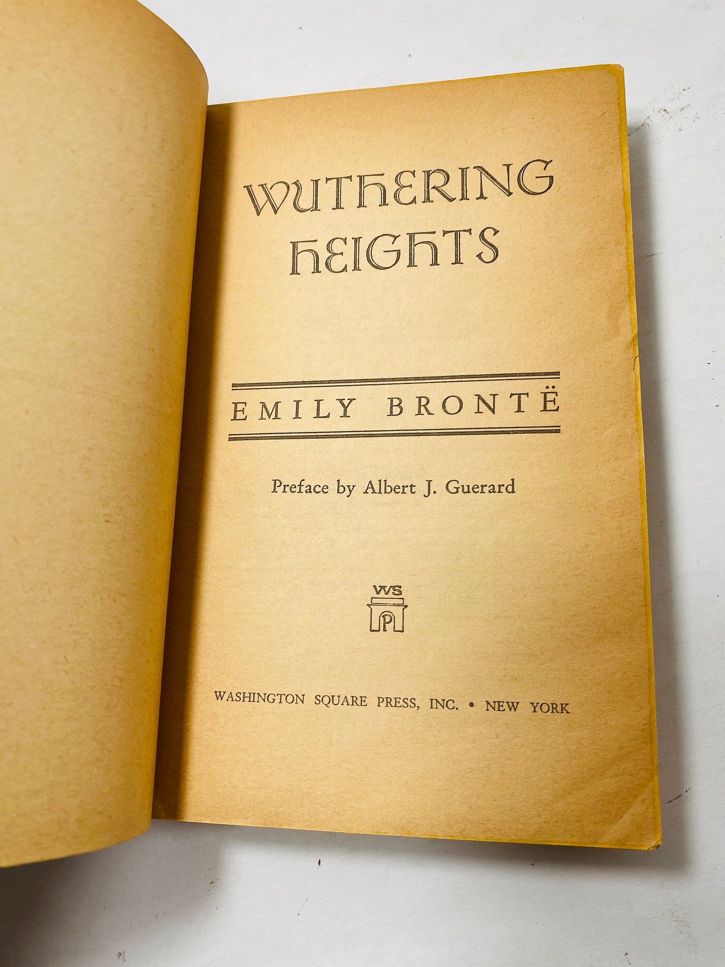 Wuthering Heights by Emily Bronte. Vintage paperback book circa 1959. Pocket Library. Greatest Love story ever told! Cathy Heathcliff.