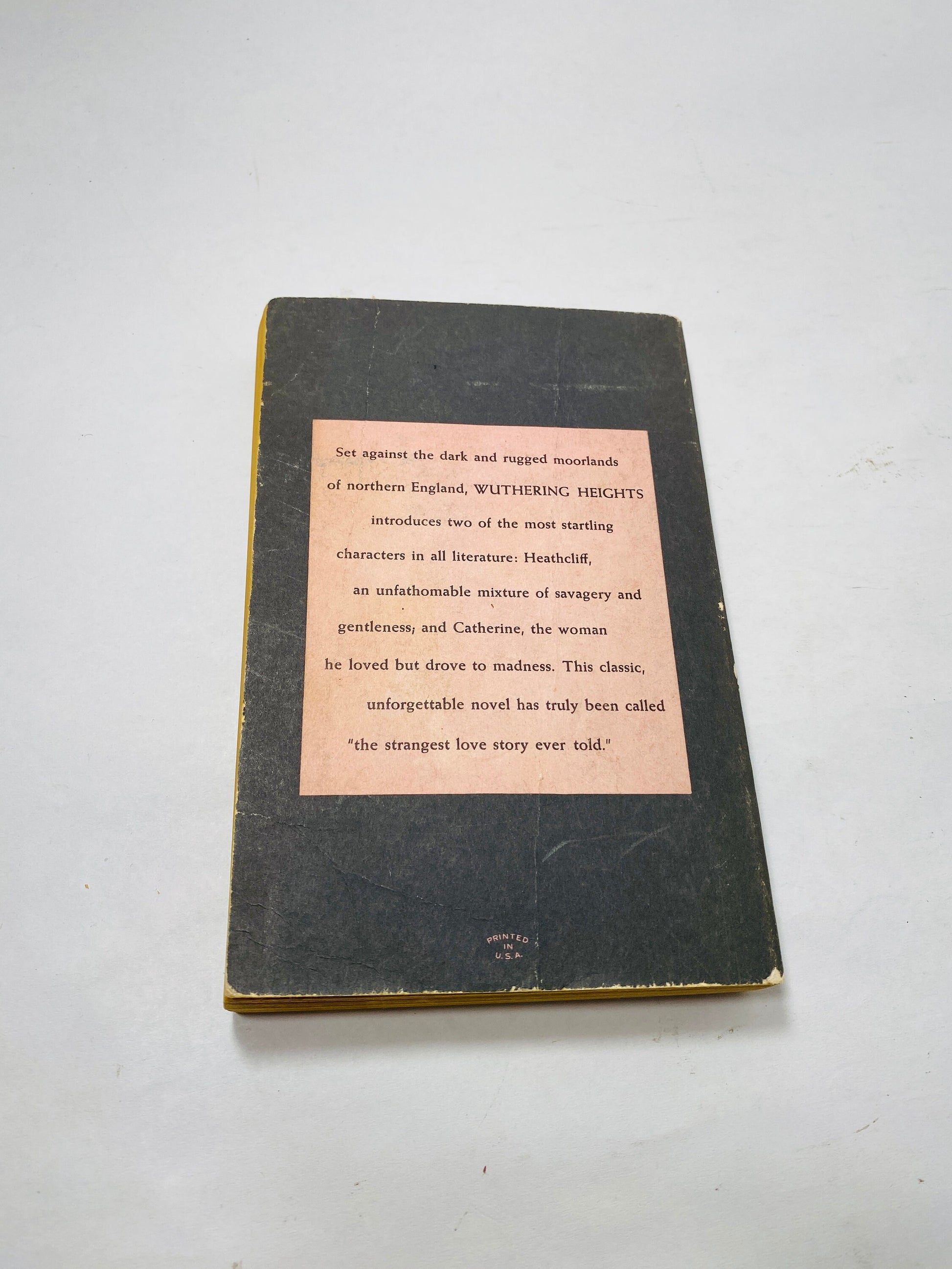 Wuthering Heights by Emily Bronte. Vintage paperback book circa 1959. Pocket Library. Greatest Love story ever told! Cathy Heathcliff.