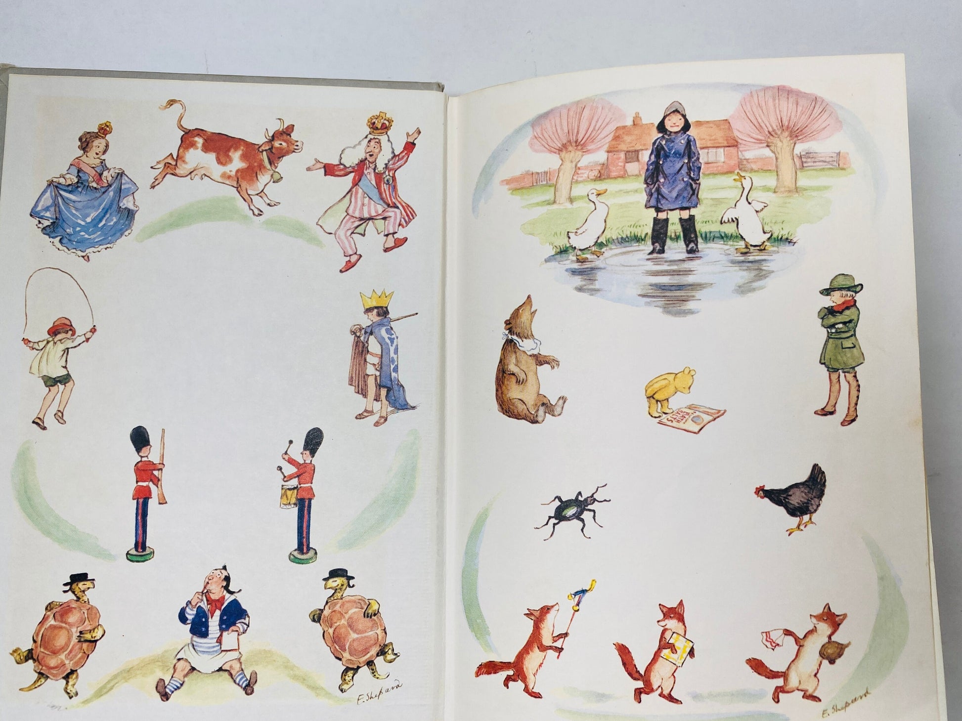 World of Christopher Robin vintage book by AA Milne circa 1958 Children's Gift Winnie the Pooh, Roo and Piglett. Nursery Book Decor