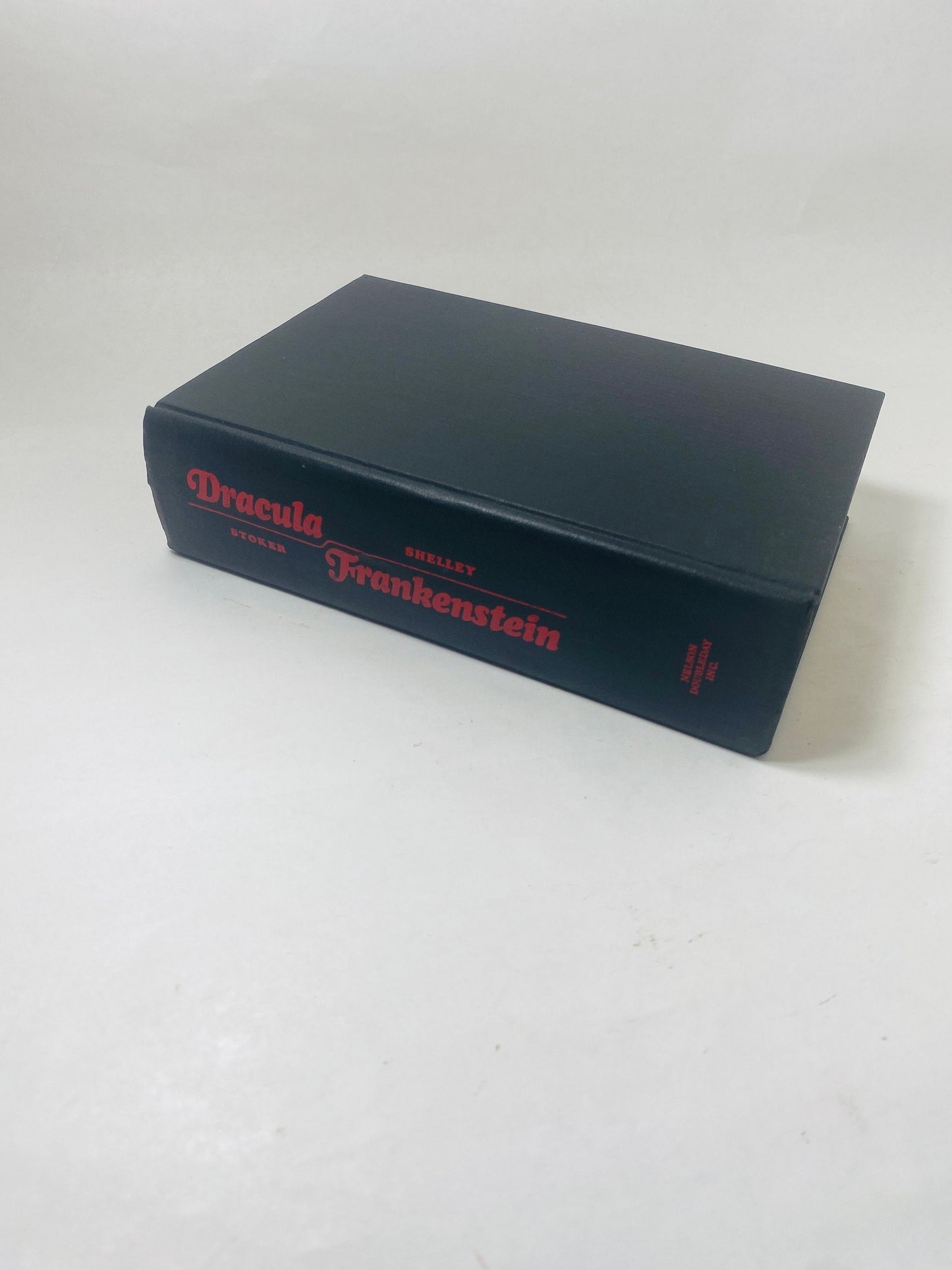Bram Stoker Dracula & Mary Shelley Frankenstein Vintage Book one volume circa 1953 collector gift Gothic gift emo goth.