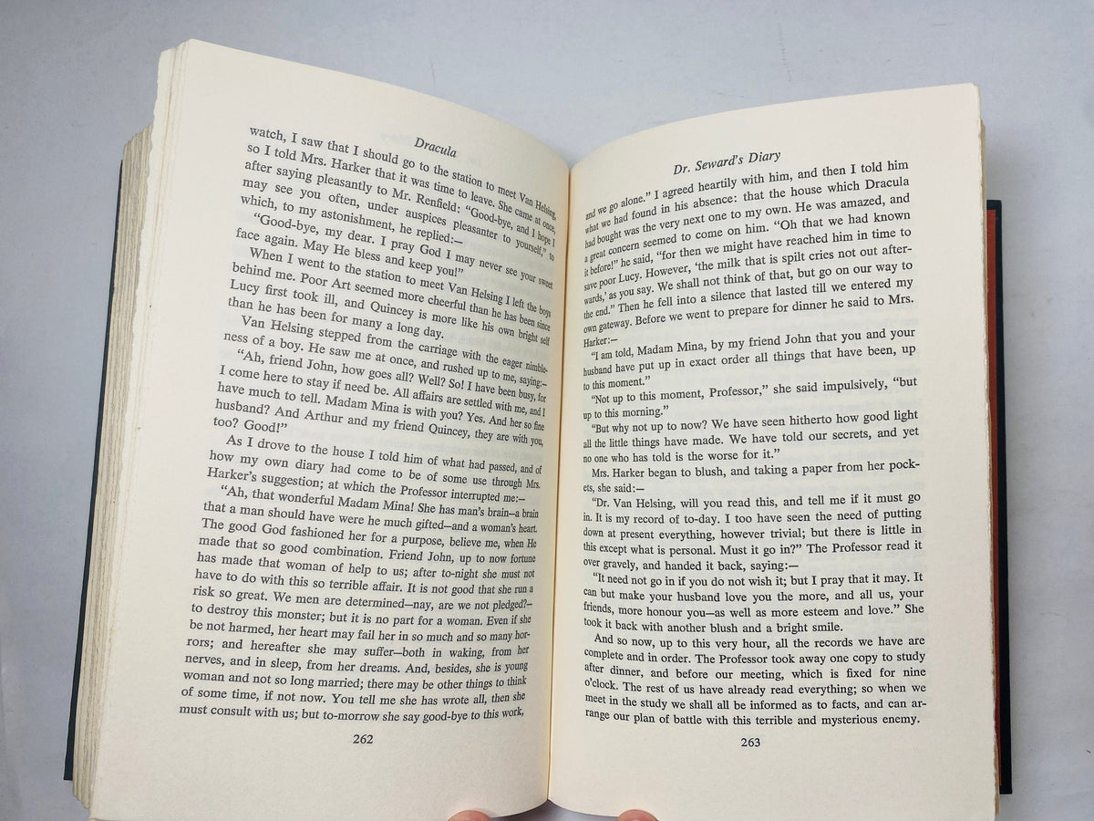 Bram Stoker Dracula & Mary Shelley Frankenstein Vintage Book one volume circa 1953 collector gift Gothic gift emo goth.