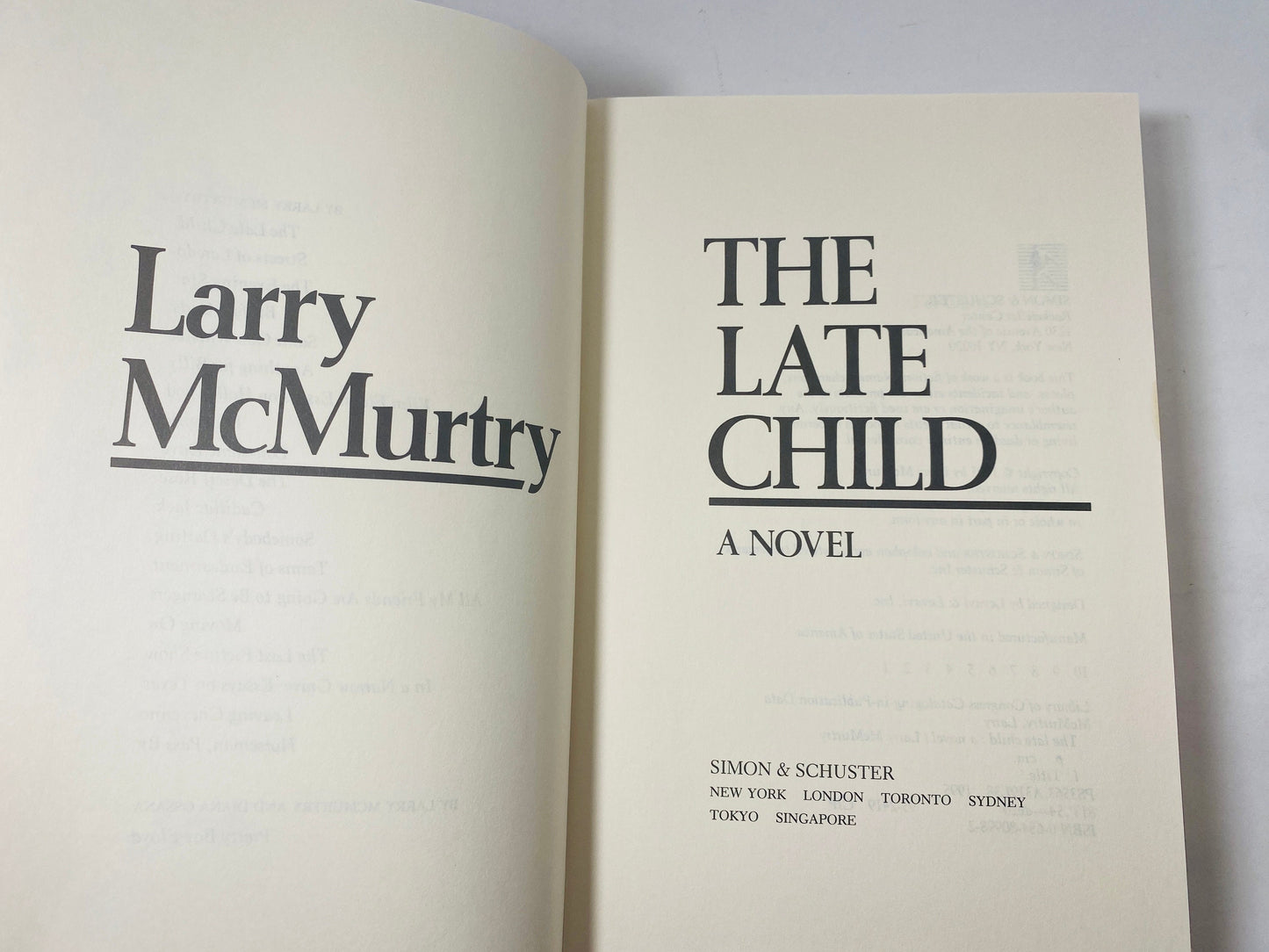 Late Child by Larry McMurtry Vintage FIRST EDITION dark comedy book circa 1995 author of The Last Picture Show