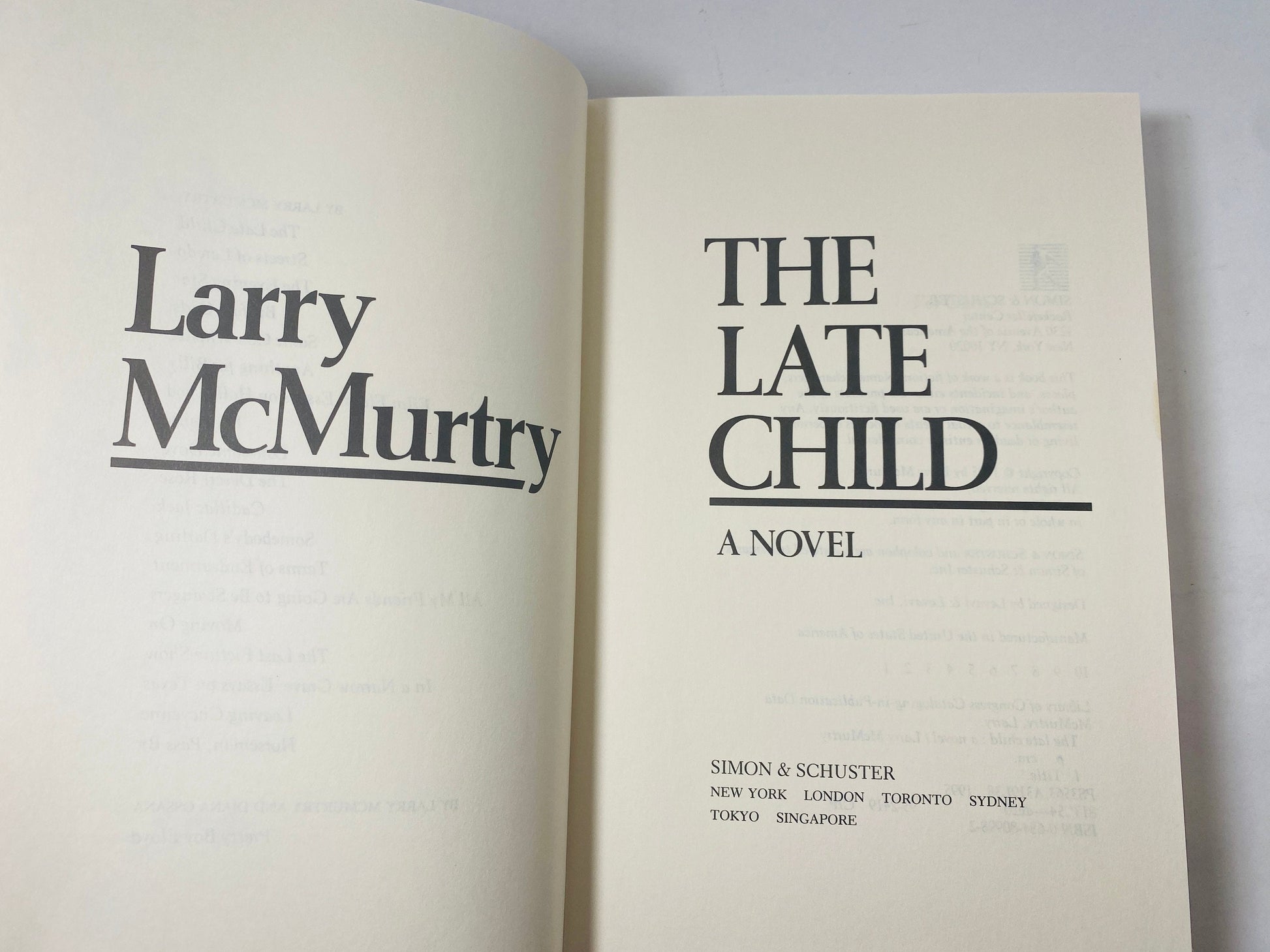 Late Child by Larry McMurtry Vintage FIRST EDITION dark comedy book circa 1995 author of The Last Picture Show