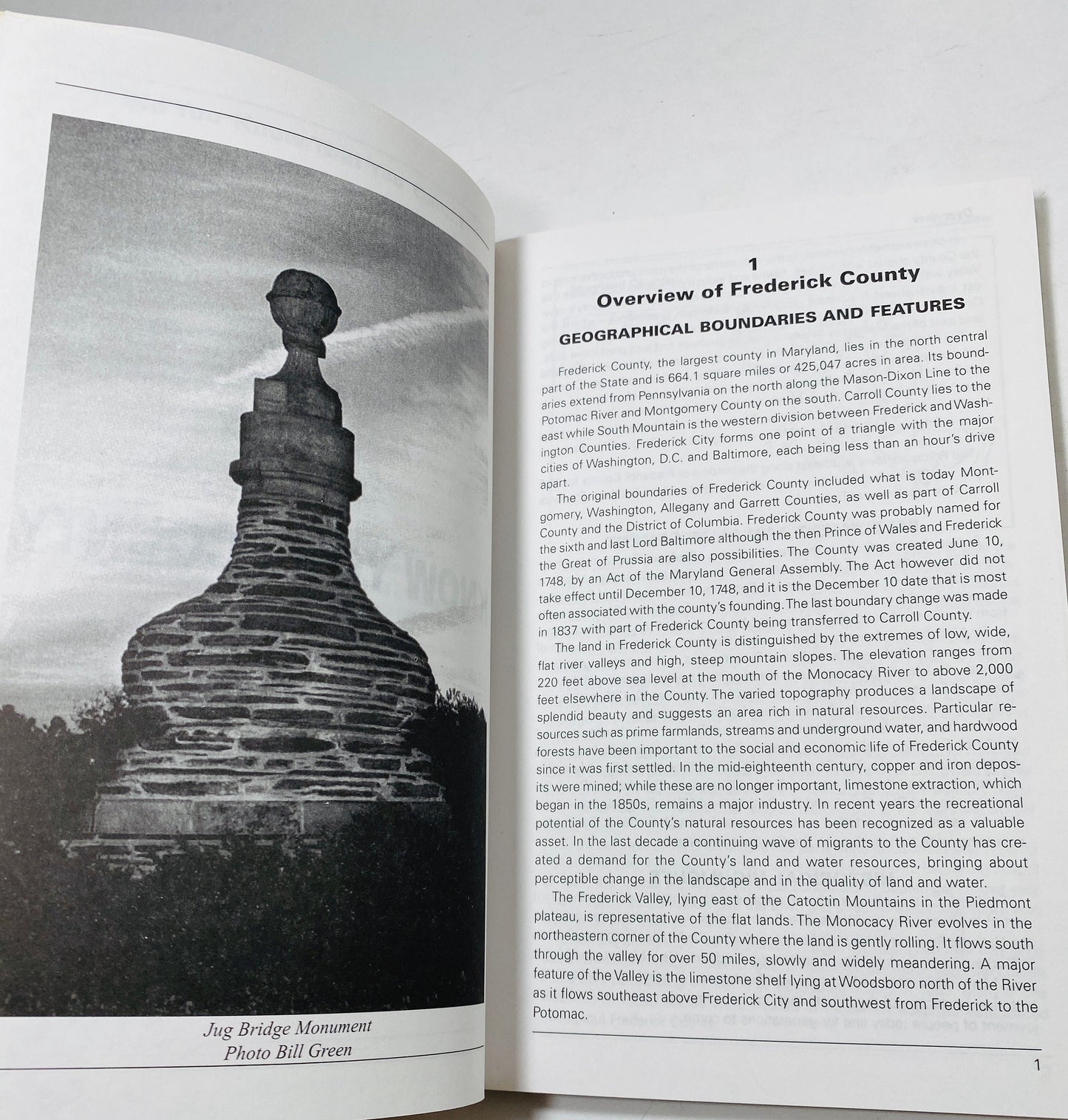 2000 Frederick Maryland county administration and services handbook by the League of Women Voters with covered bridge illustration on cover