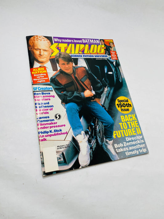 1990 Back to the Future Star Trek Marty & Doc vintage magazine Starlog scifi movie photos stories decor college bedroom posters