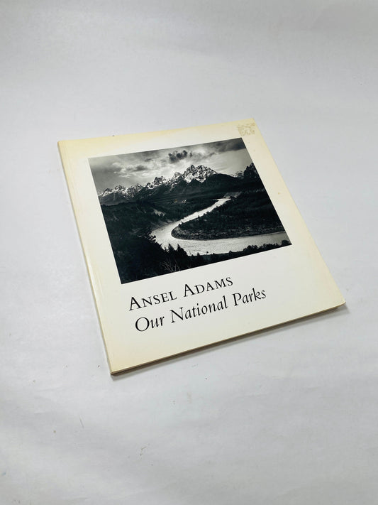 Ansel Adams Our National Park Vintage paperback book circa 1992. Artist photography nature camping mindfulness gift.