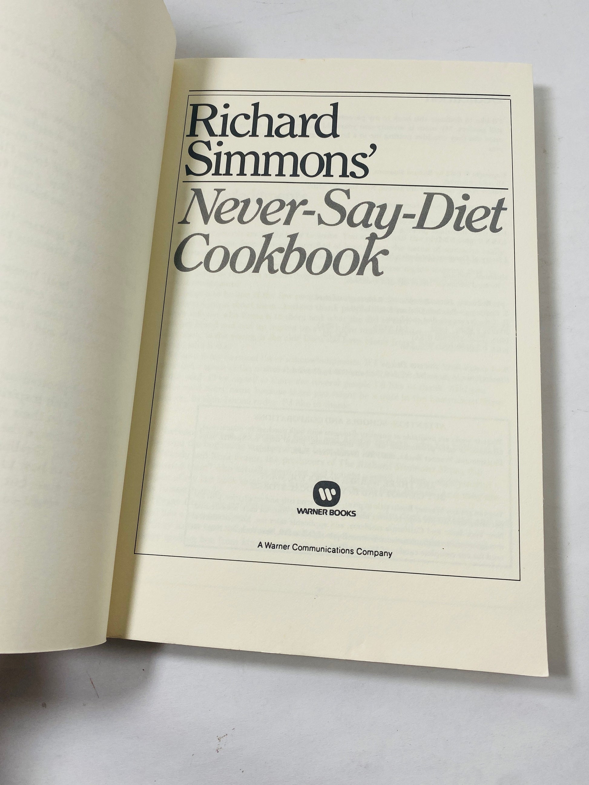 Richard Simmons vintage paperback book Highly Collectible Never Say diet bookshelf decor circa 1982