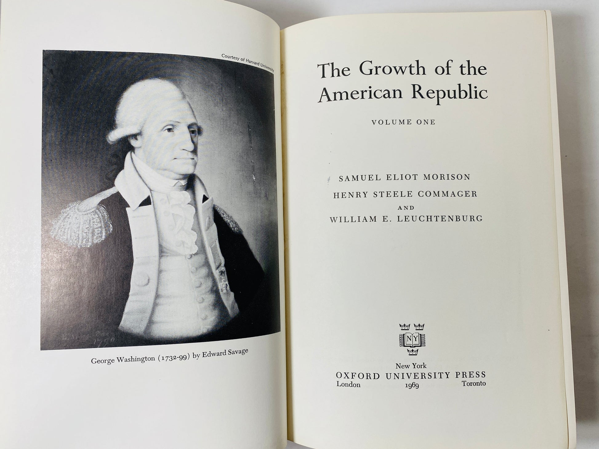 The Growth of the American Republic vintage book circa 1977 by Samuel Eliot Morison volume 1 Military history gift