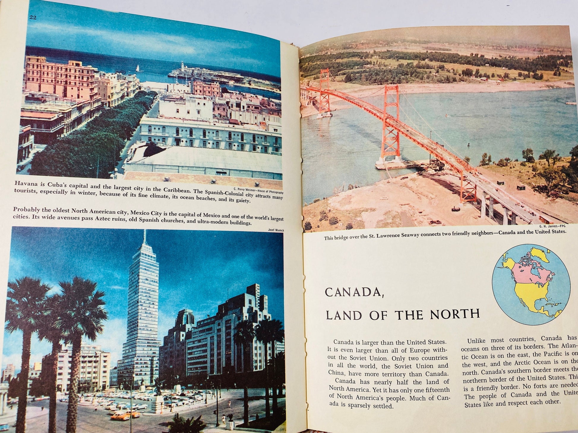 1960 Golden Book Picture Atlas Vintage children’s continents Africa, North America World, Australia