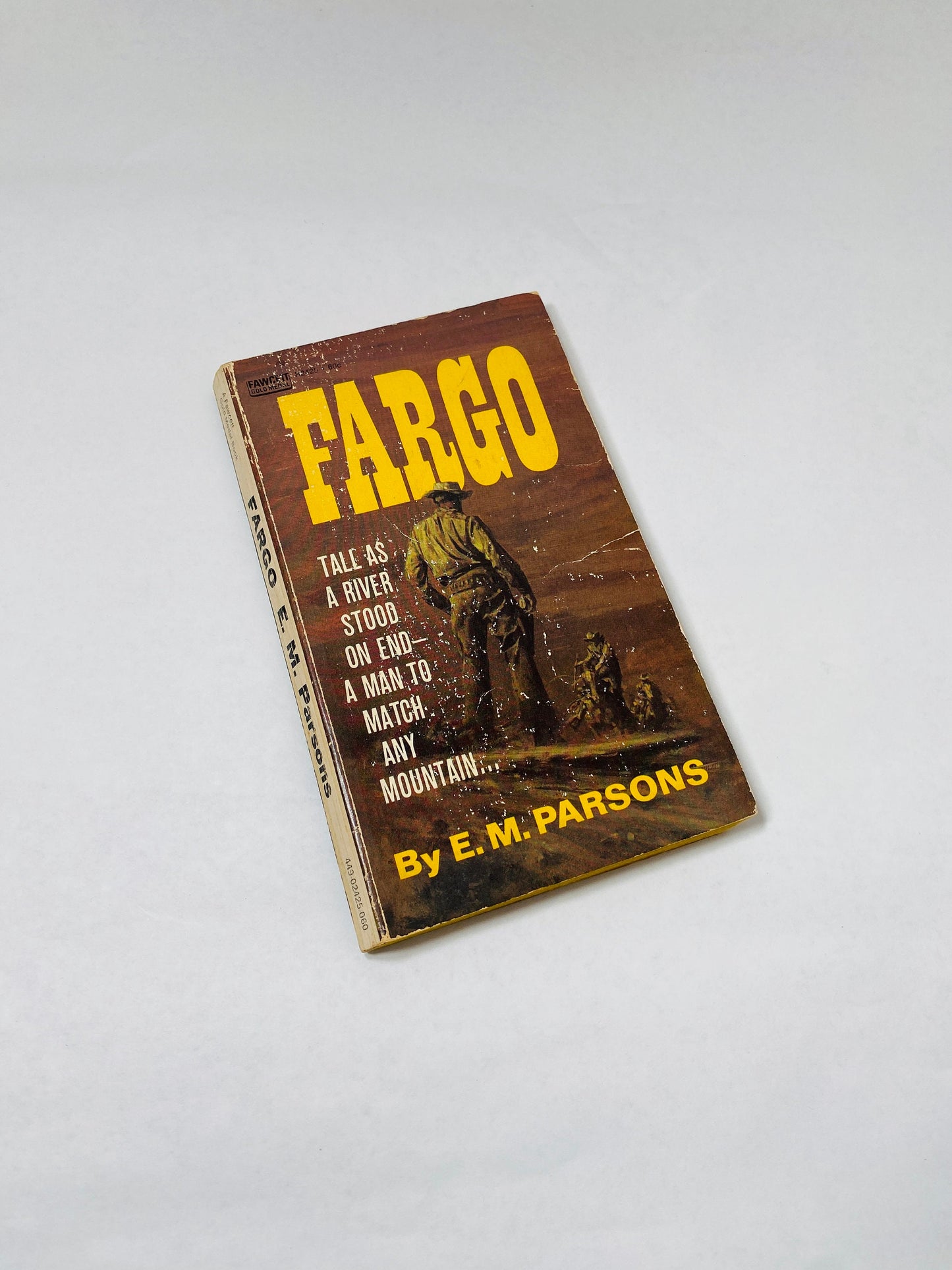 Fargo vintage Fawcett paperback book by Parsons circa 1968 American Western about the man who wouldn't die