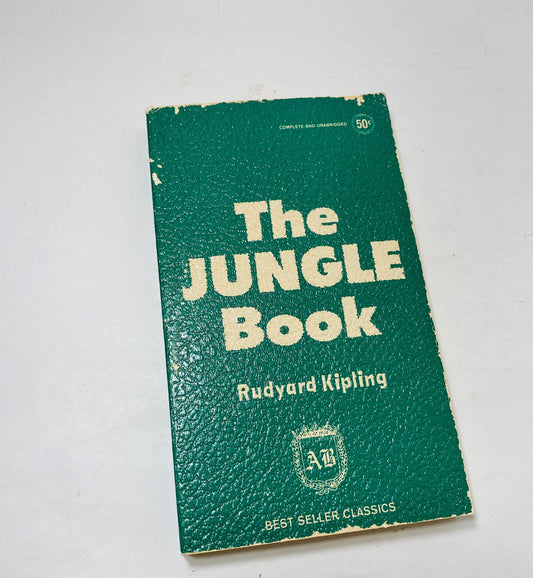 Rudyard Kipling Jungle Book vinage paperback book circa 1970 Book lover gift! Fables Vintage Book