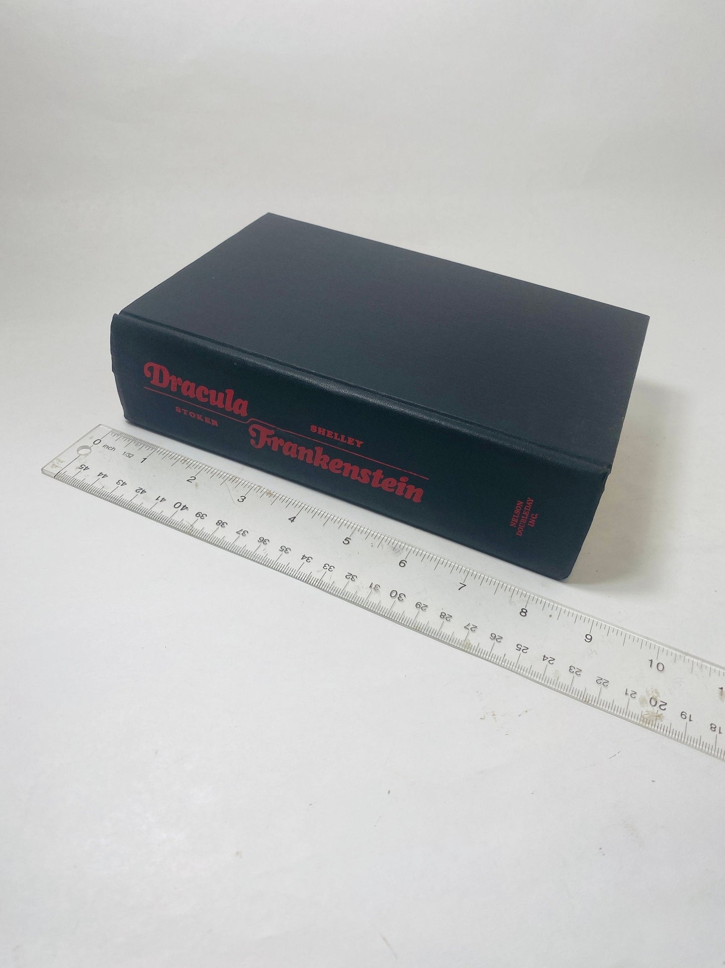 Bram Stoker Dracula & Mary Shelley Frankenstein Vintage Book one volume circa 1953 collector gift Gothic gift emo goth.