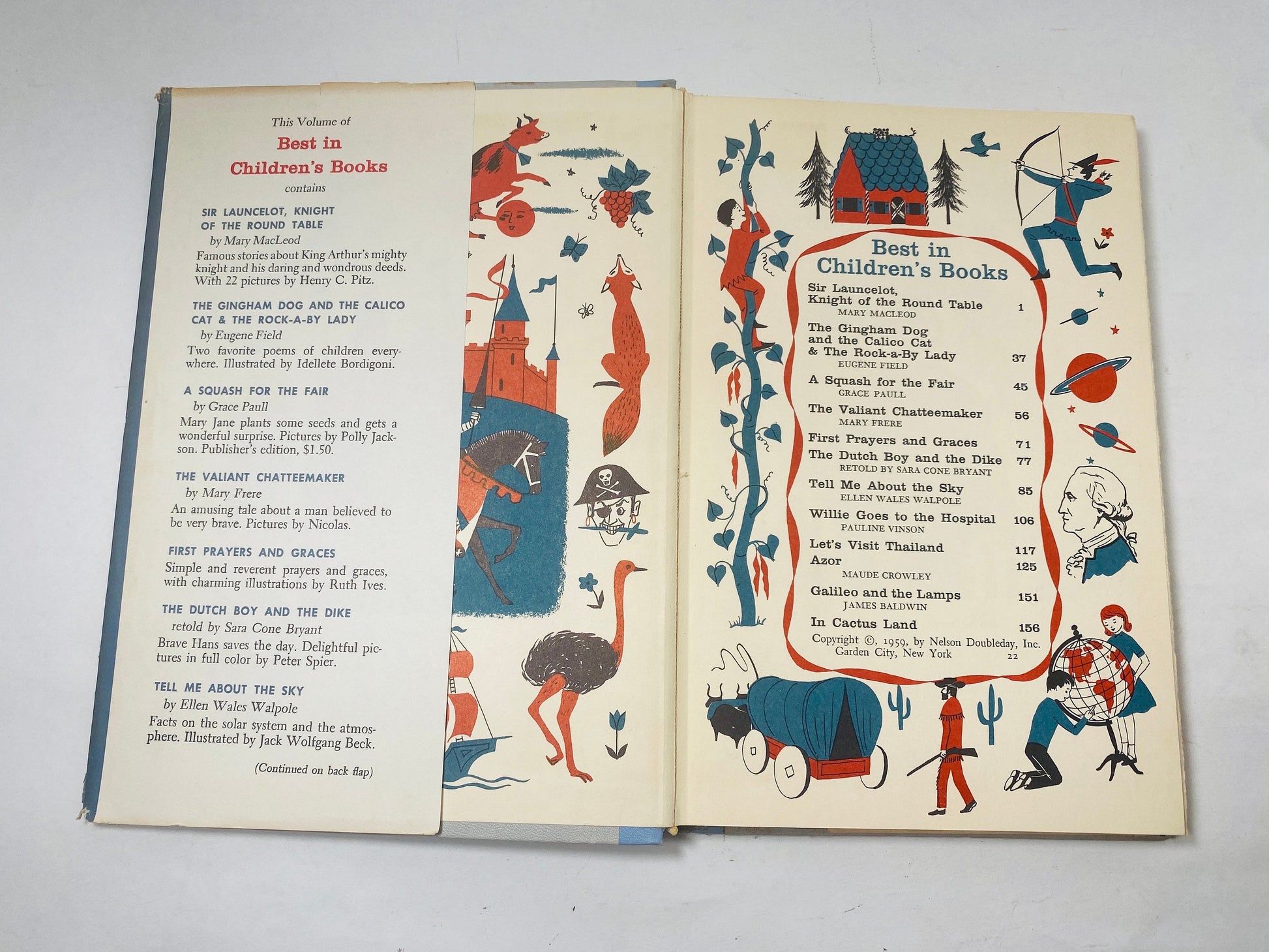 Best in Children's Books vintage volume 22 circa 1959 Sir Lancelot Knight of the Round Table Gingham Dog and the Calico Cat