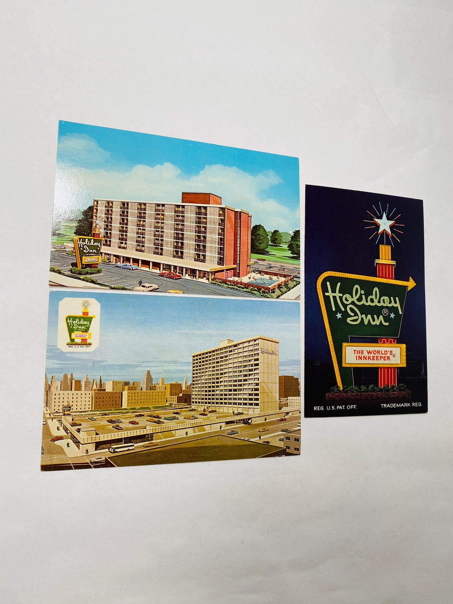 1960s Holiday Inn Vintage postcard lot set Chicago Illinois St. Joseph Michigan Little Rock Arkansas Curteichcolor