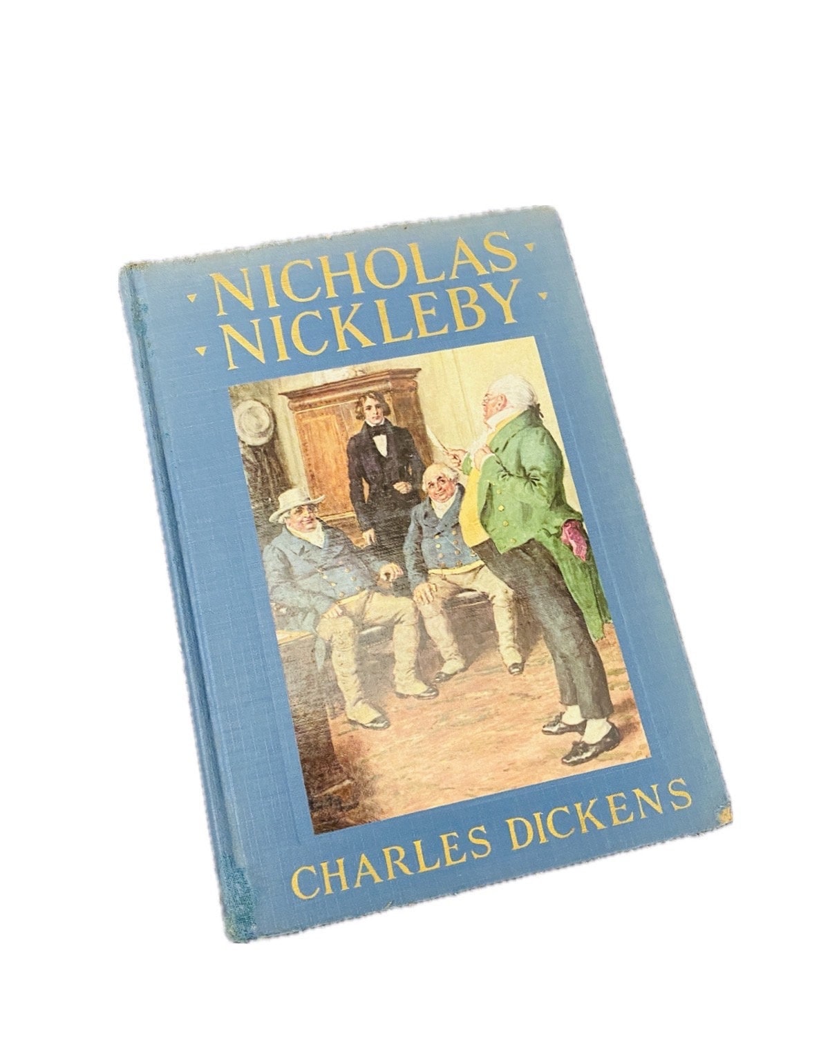 Nicholas Nickleby vintage book by Charles Dickens printed by Dodd, Mead and Co circa 1936 illustrated by CE Brock New York Home decor gift