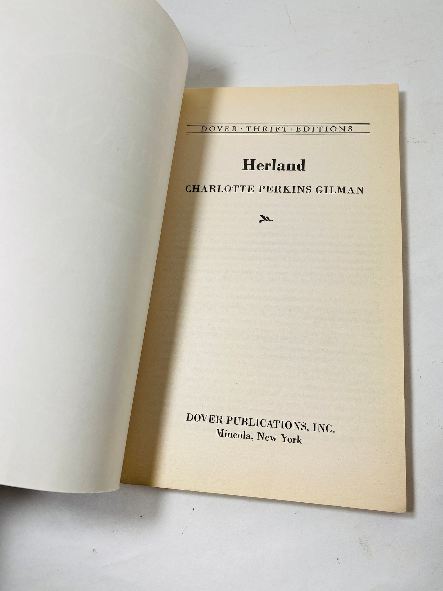 Herland vintage paperback book by Charlotte Perkins Gilman women's utopia physical and mental health Feminism Women's Rights Emancipation