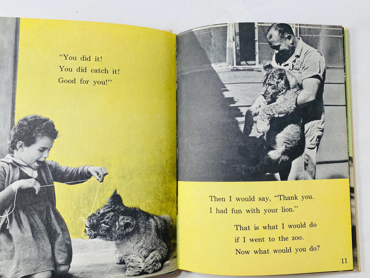 1962 Kissed by a Seal at the Zoo Vintage children's I Can Read book. Home school early beginning elementary Helen Palmer