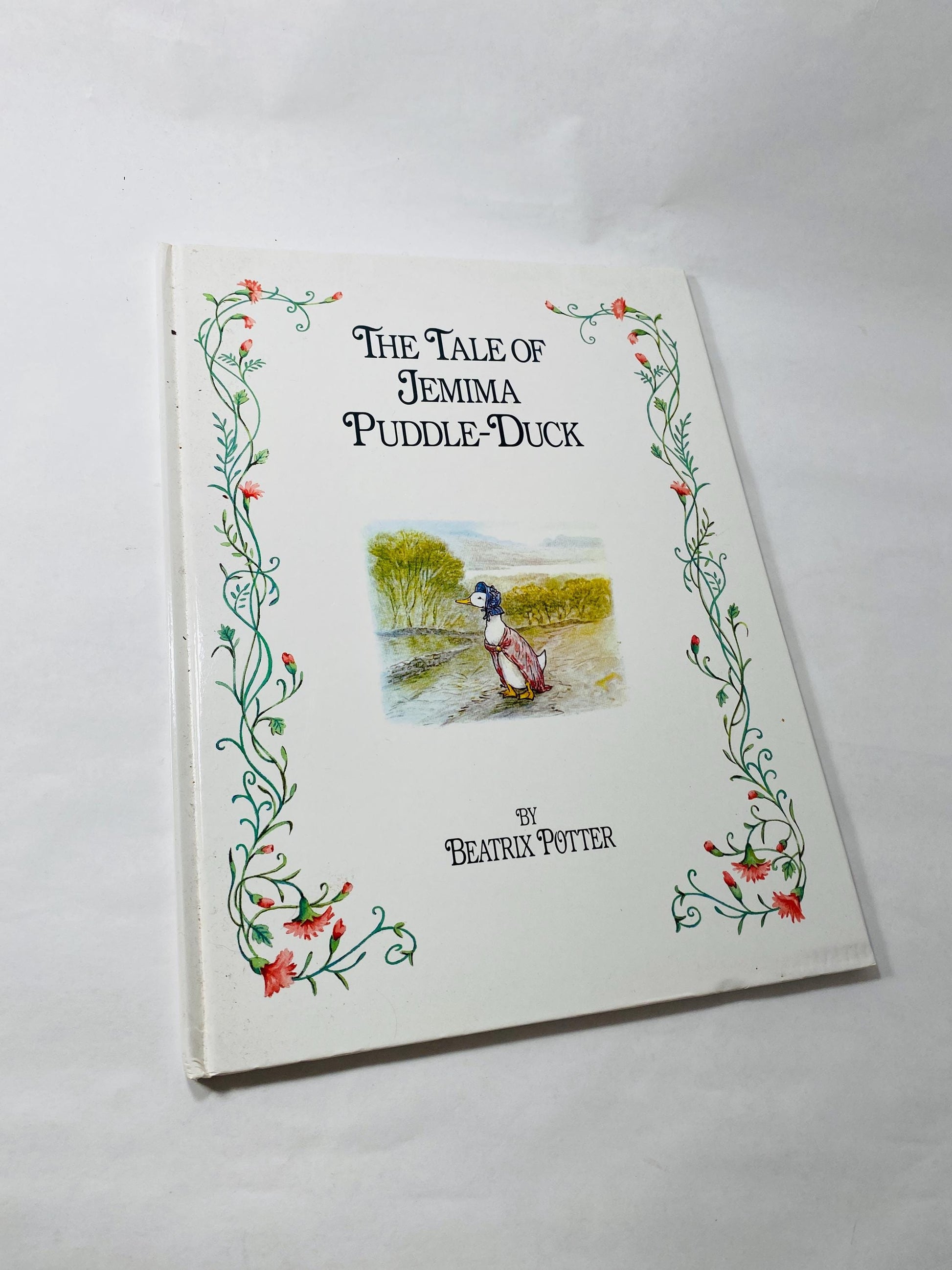 Vintage Beatrix Potter LARGE Tale of Jemima Puddle Duck Peter Rabbit book circa 1991. Bunny gift kids