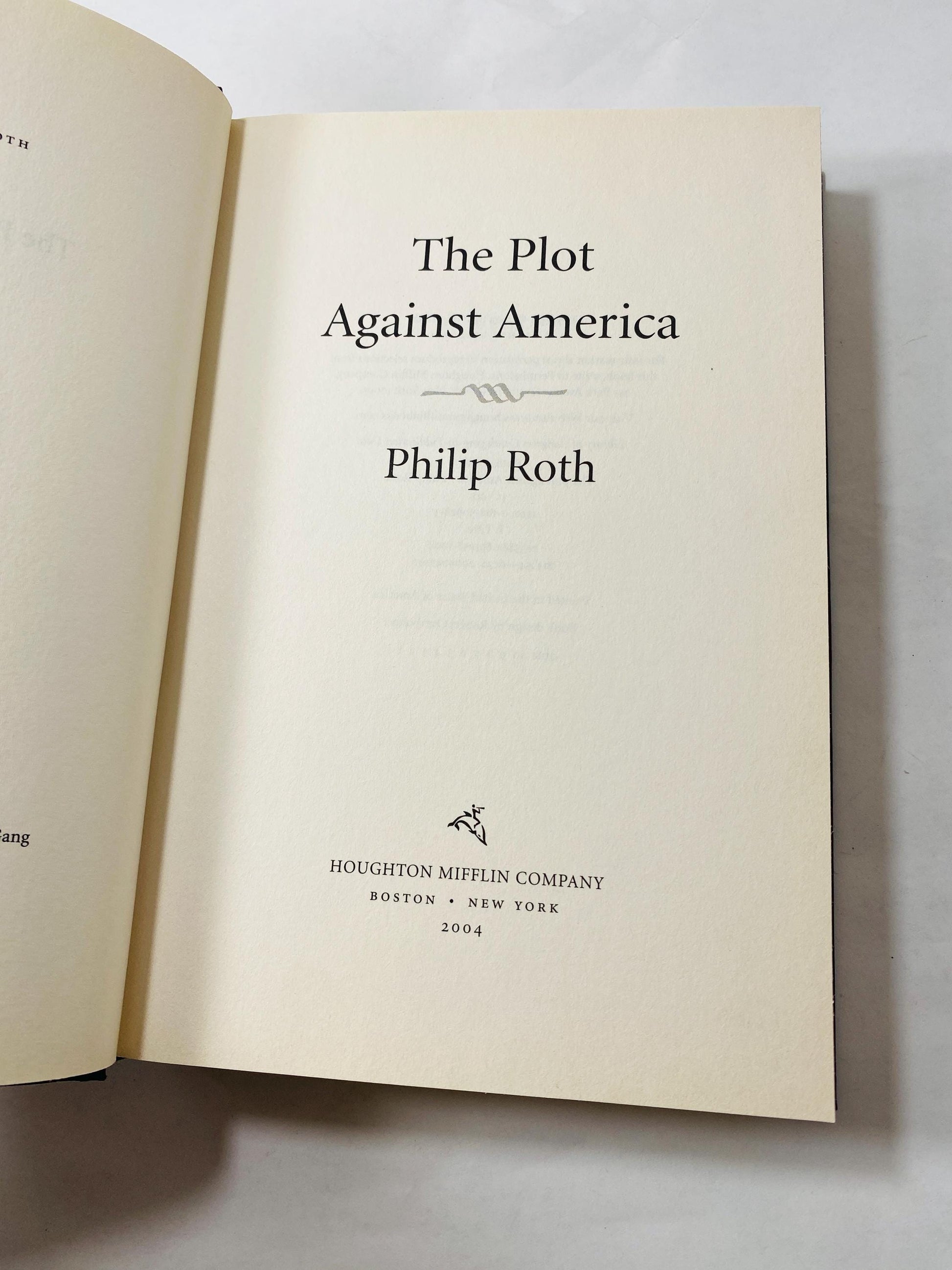 1969 Plot Against America by Philip Roth Vintage EARLY PRINTING book bound in blue cloth by author of Portnoy's Complaint